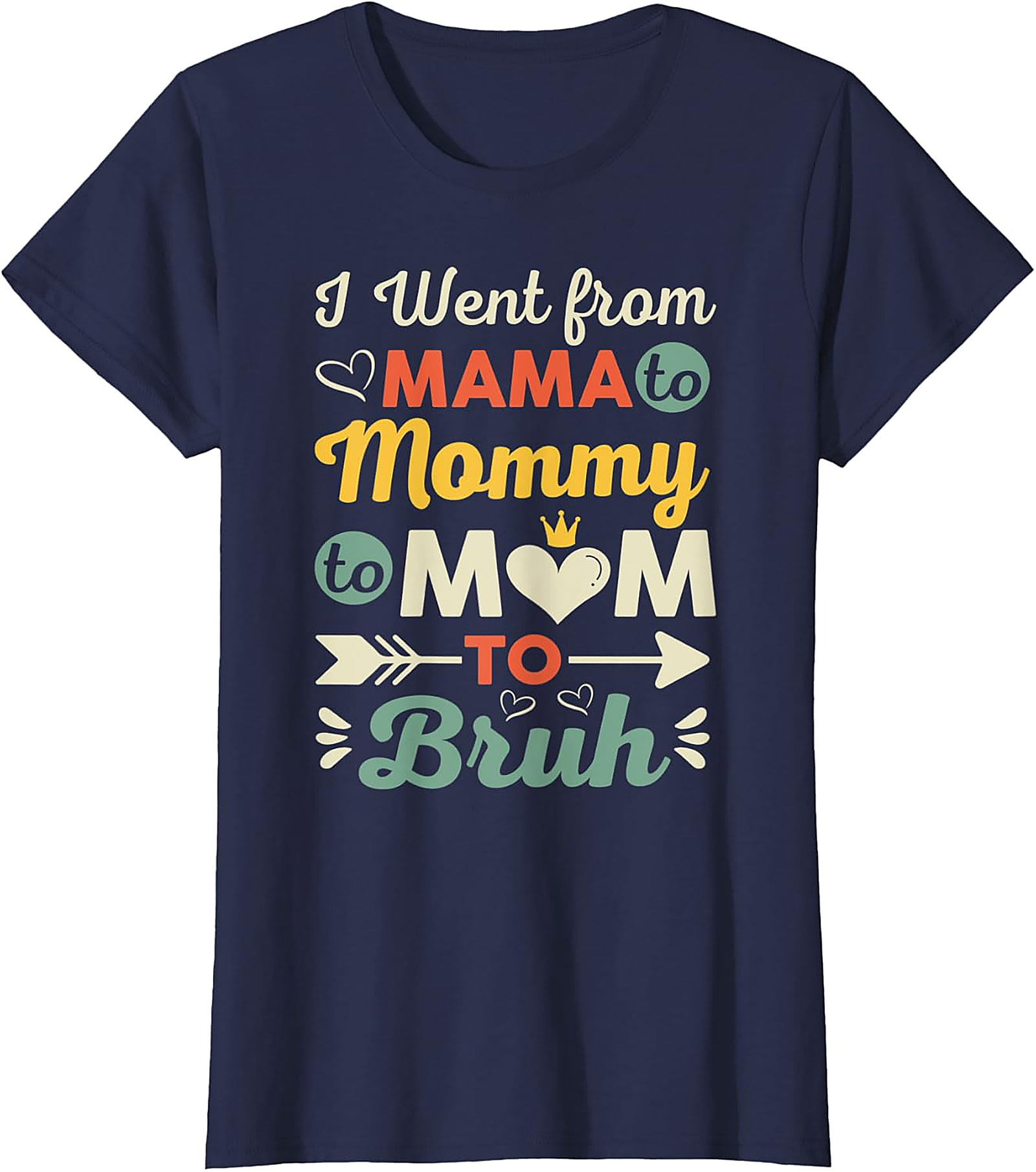 Mama to Mommy to Mom to Bruh T-shirt Funny Motherhood Tee