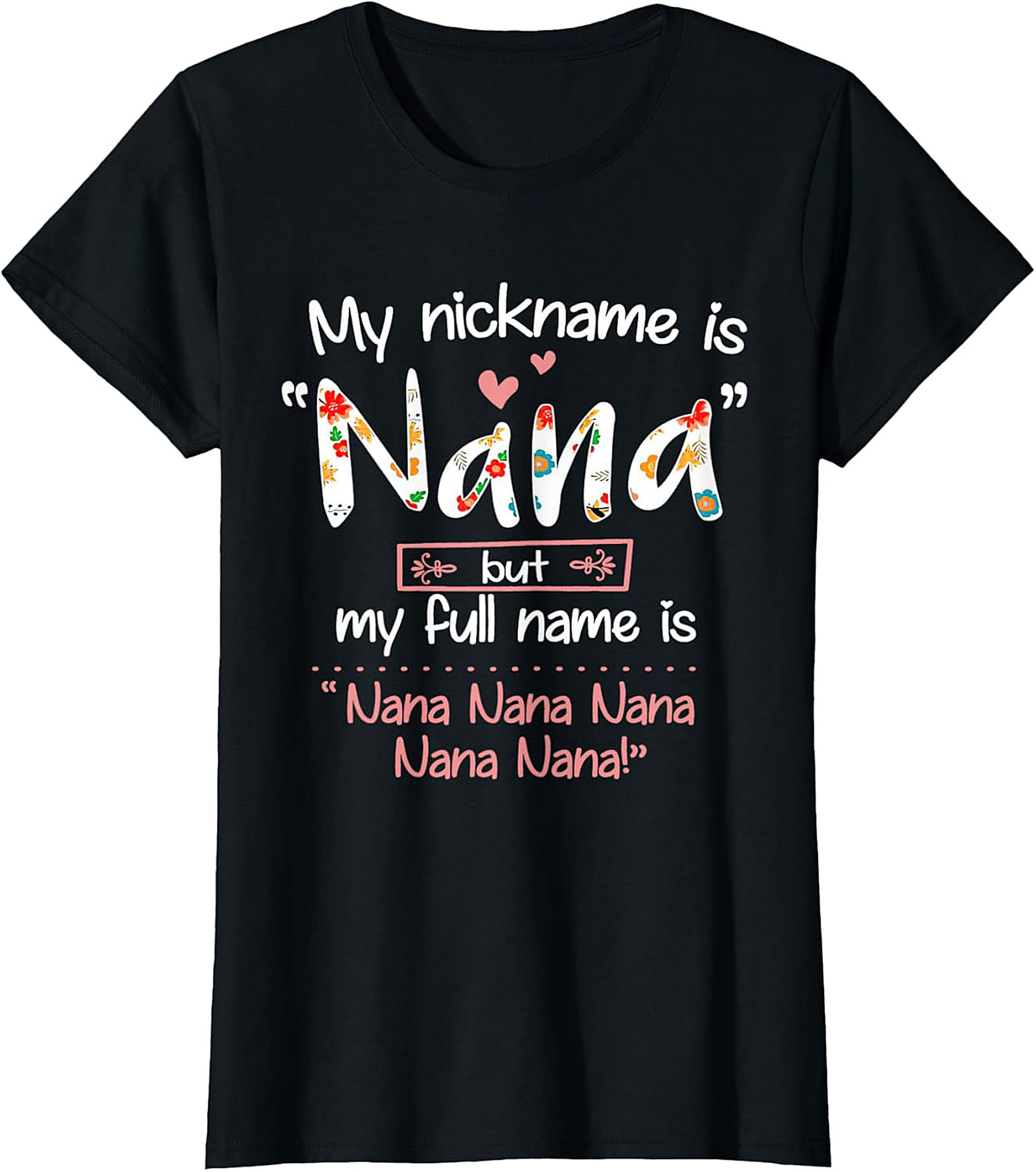 My Nickname Is Nana Funny T-Shirt | Cute Nana Graphic Tee