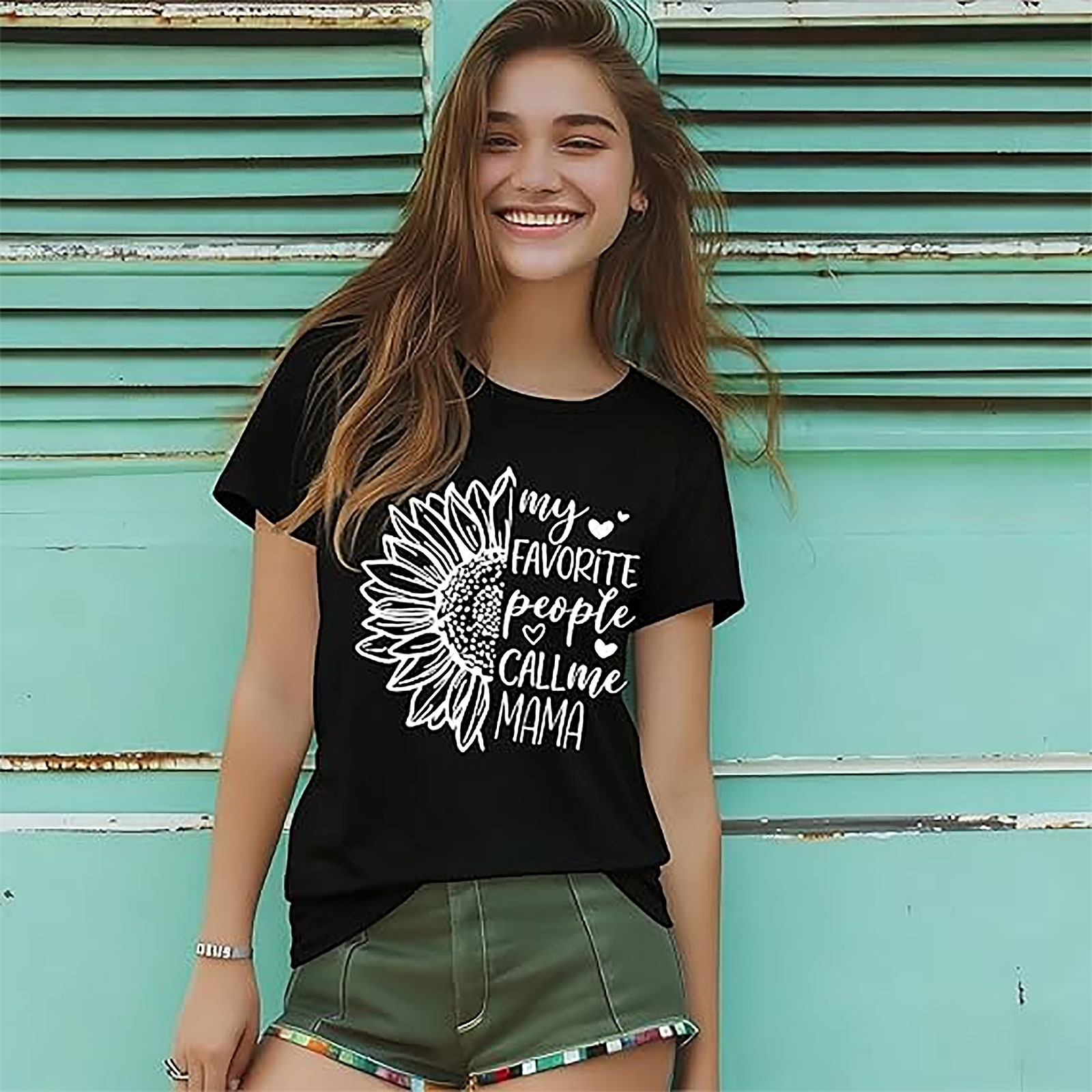 My Favorite People Call Me Mama Sunflower T-shirt | Cute Gift