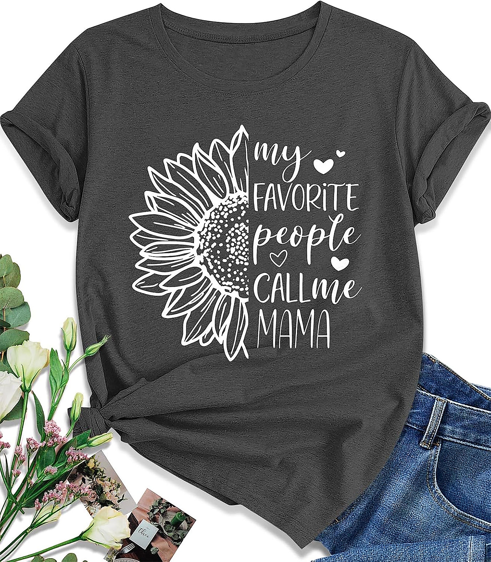My Favorite People Call Me Mama Sunflower T-shirt | Cute Gift
