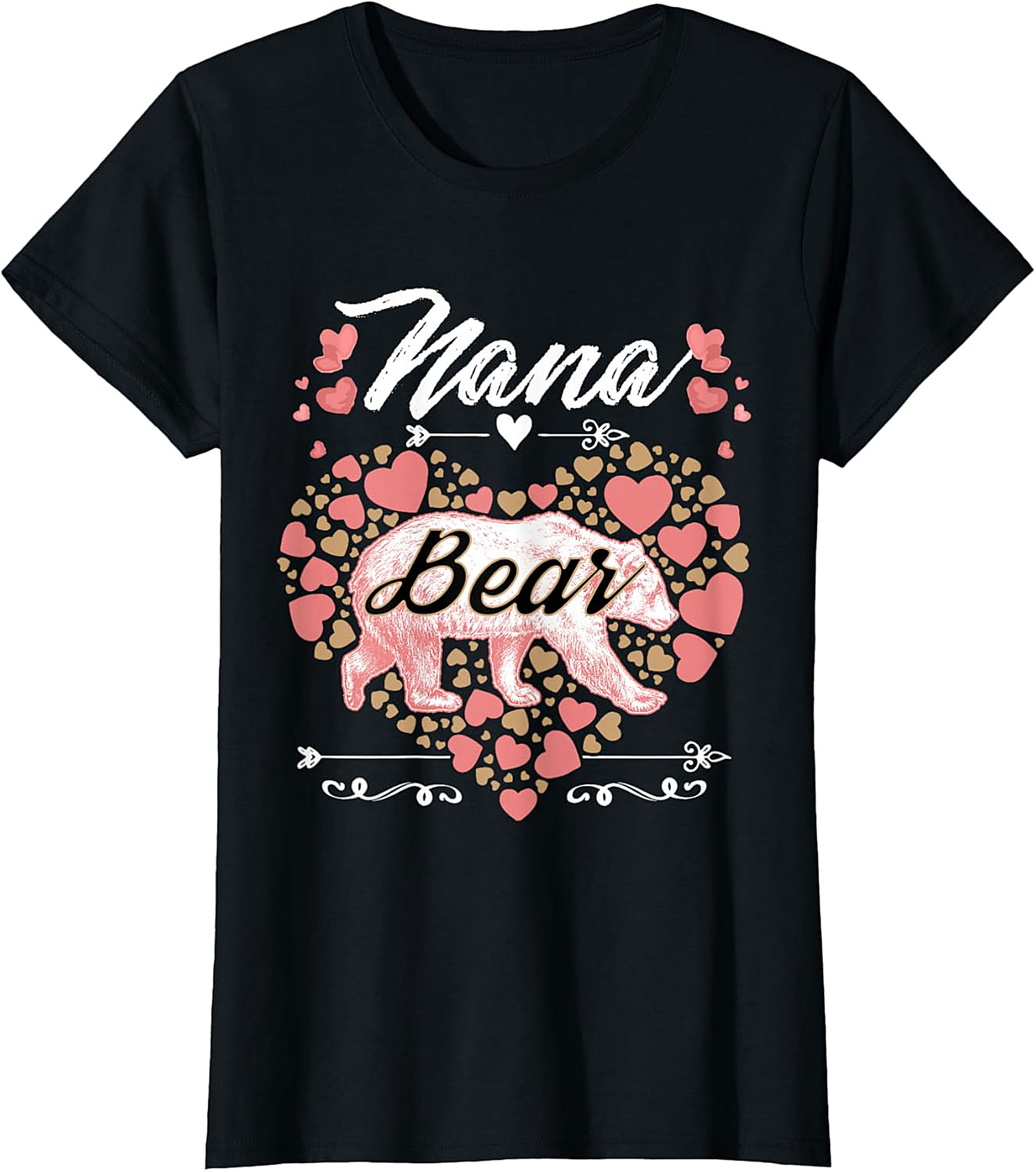 Nana Bear T-shirt | Cute Heart Graphic Tee for Grandma