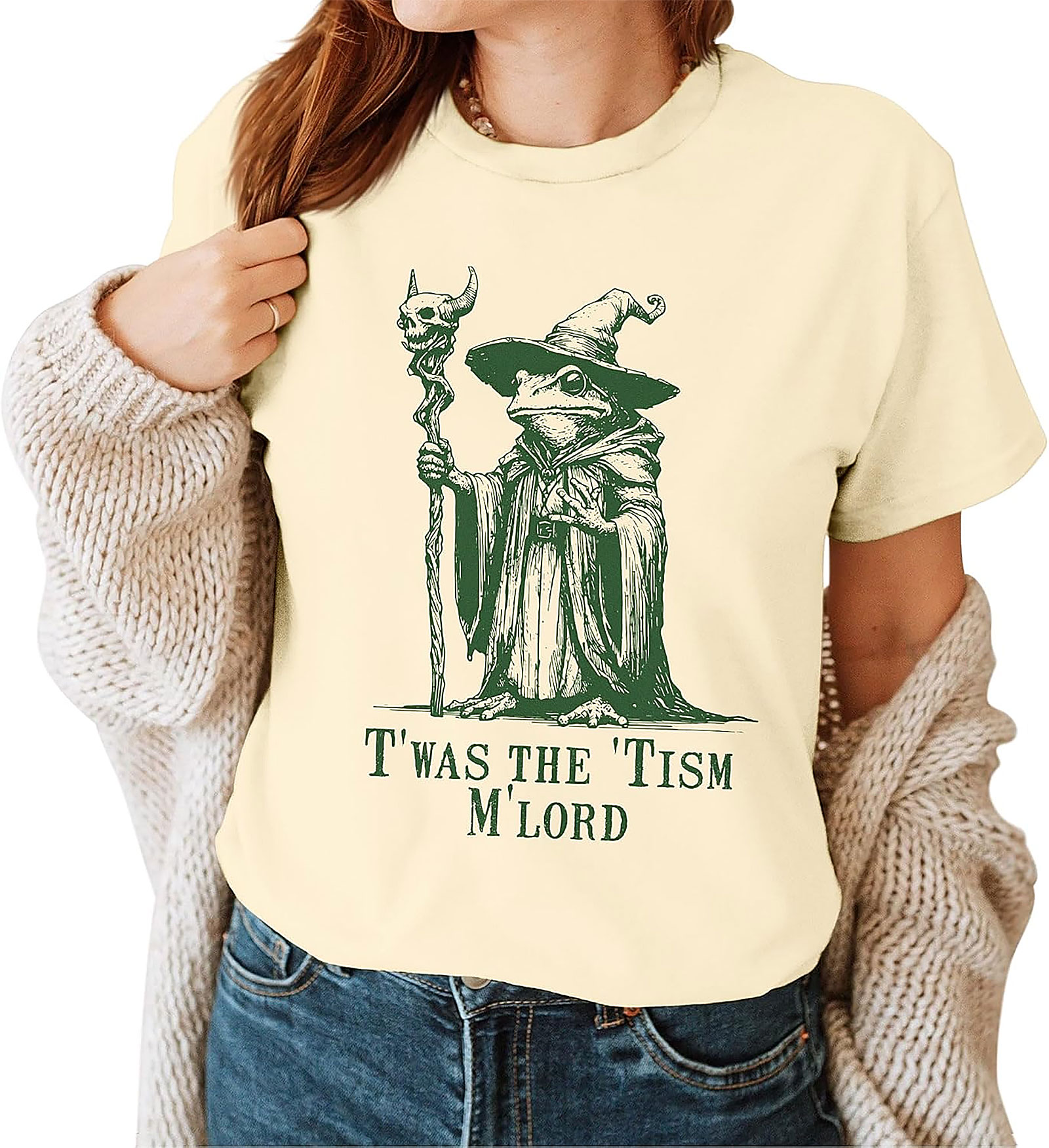 Frog Wizard T'was The 'Tism M'Lord T-shirt | Funny Graphic Tee