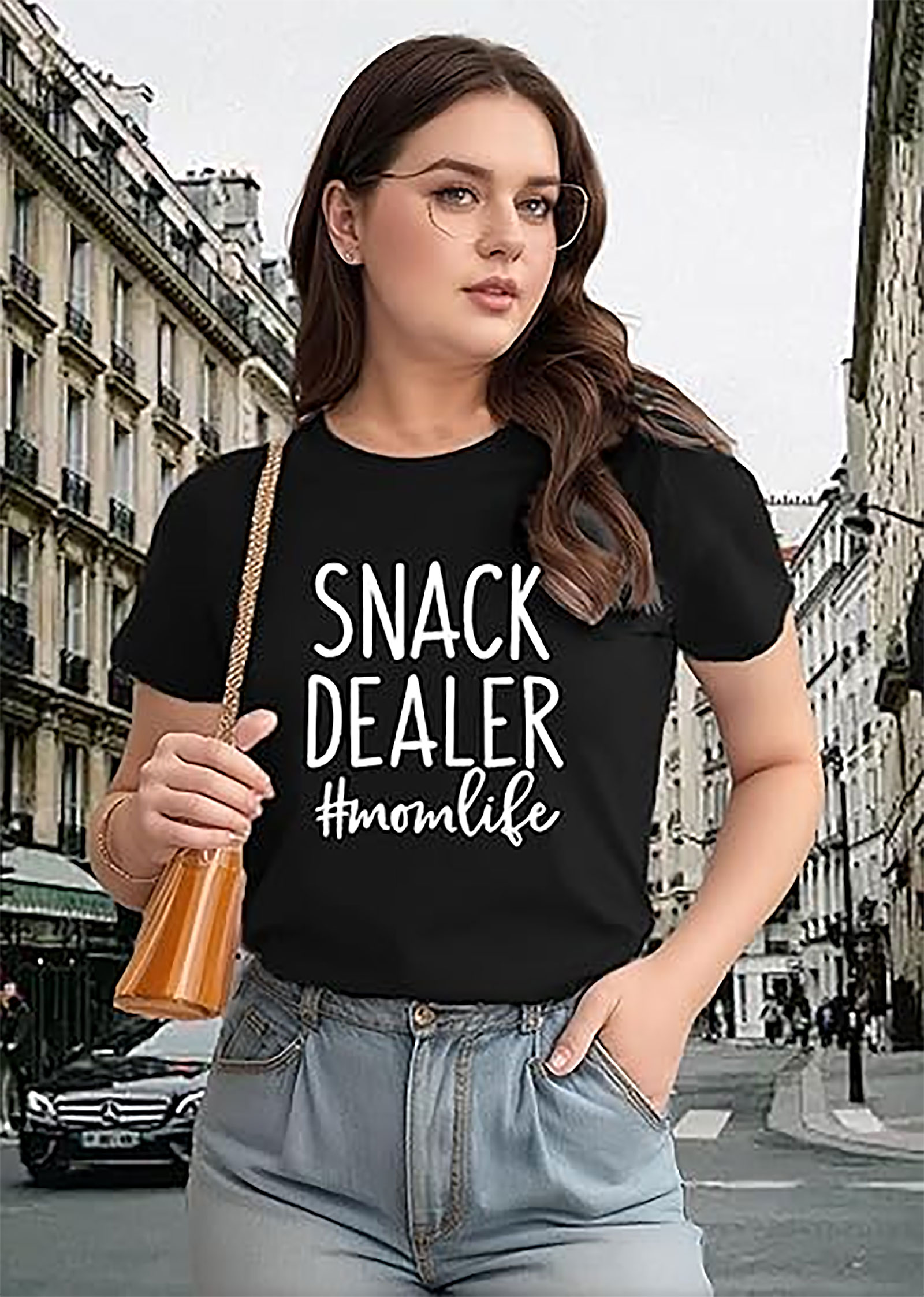 Snack Dealer #momlife T-shirt | Funny Mom Graphic Tee