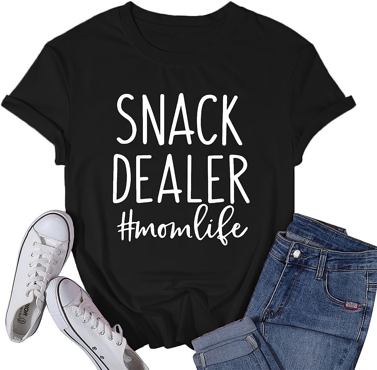 Snack Dealer #momlife T-shirt | Funny Mom Graphic Tee