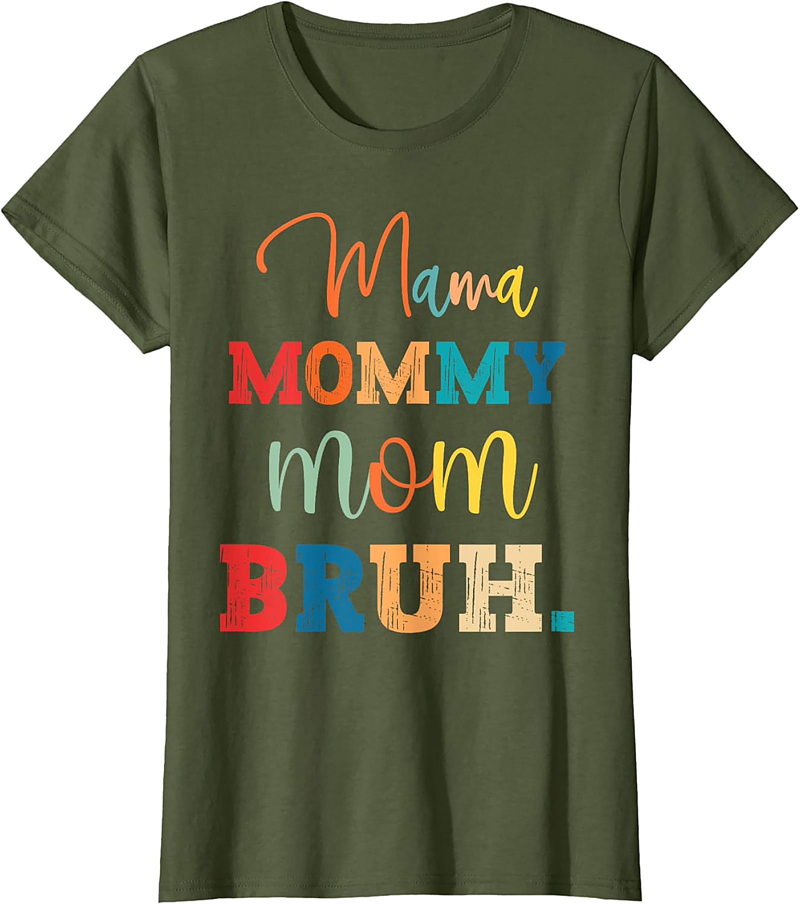 Mama Mommy Mom Bruh T-Shirt Funny Retro Mom Graphic Tee