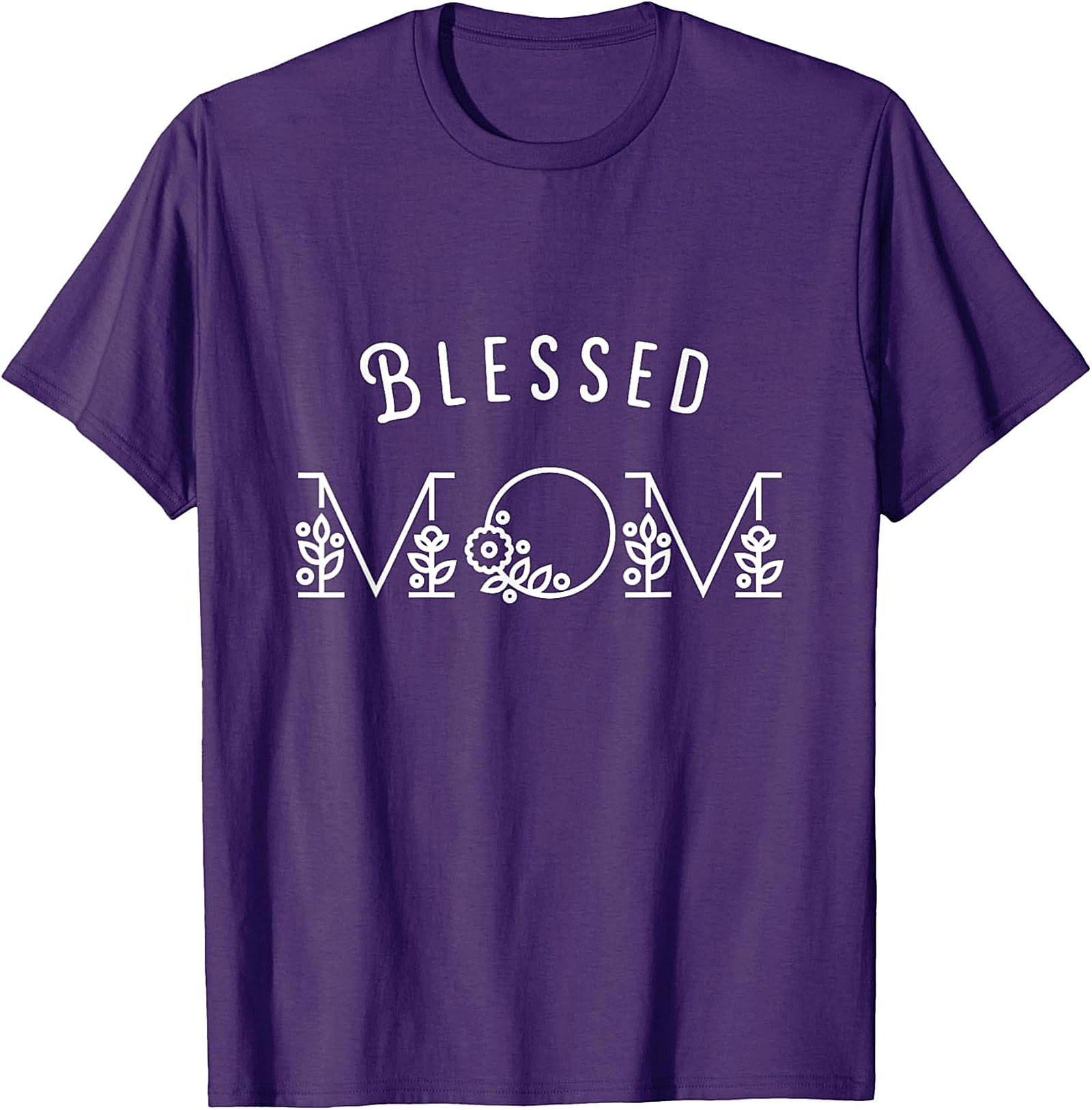 Blessed Mom Floral Graphic Tee Soft Cotton Unisex T-Shirt