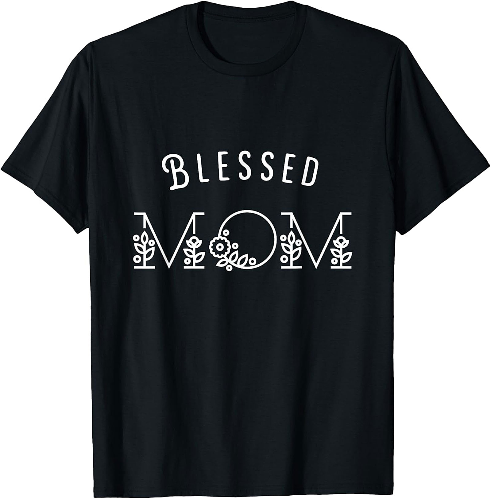 Blessed Mom Floral Graphic Tee Soft Cotton Unisex T-Shirt