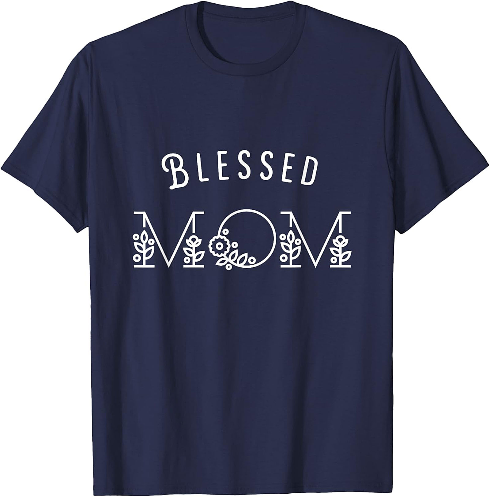 Blessed Mom Floral Graphic Tee Soft Cotton Unisex T-Shirt