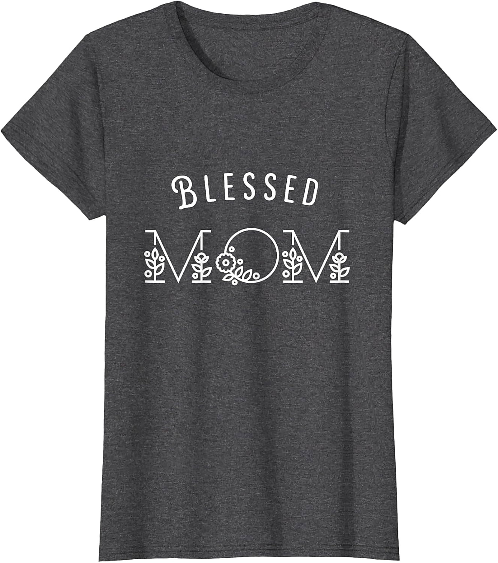 Blessed Mom Floral Graphic Tee Soft Cotton Unisex T-Shirt