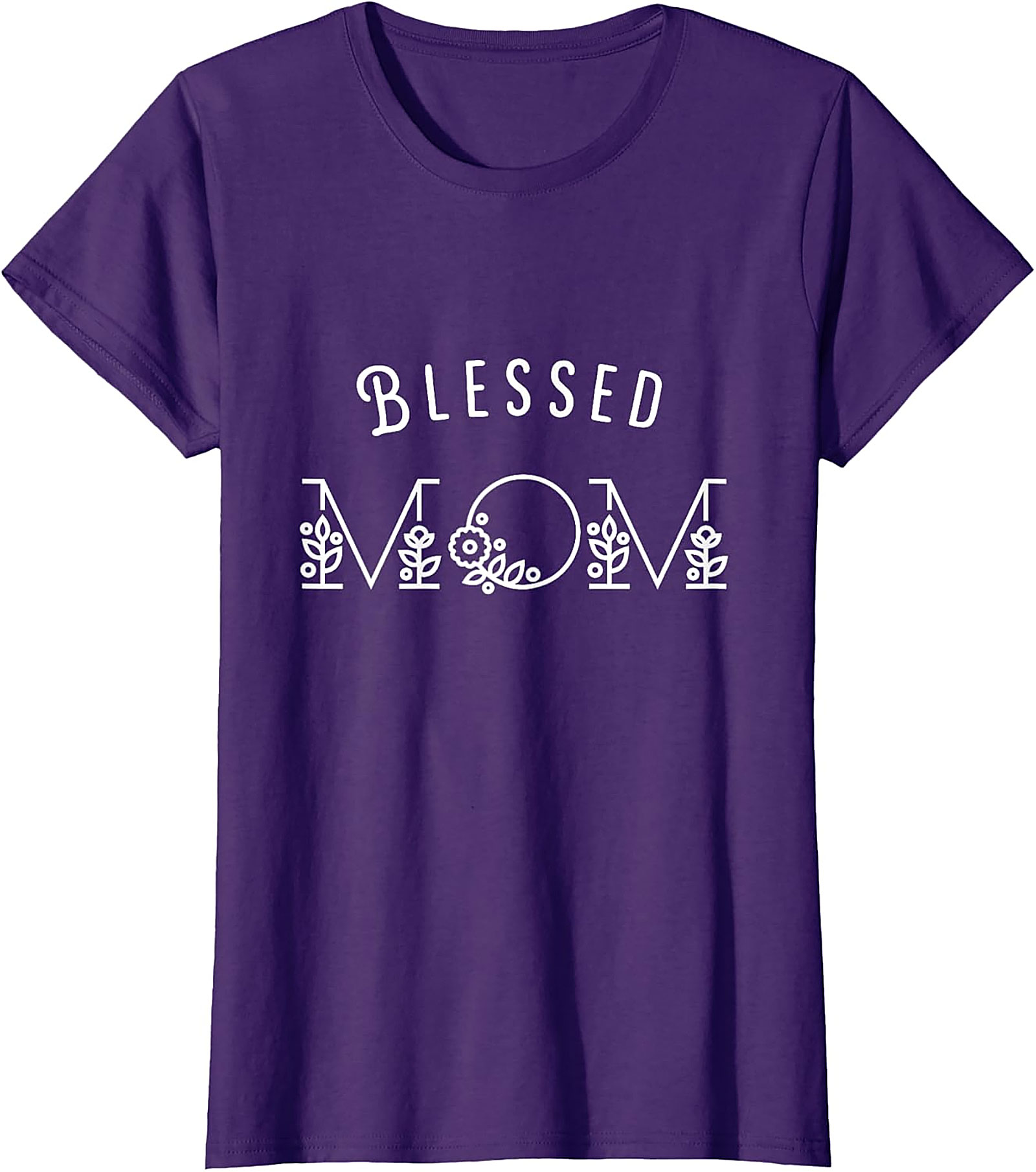 Blessed Mom Floral Graphic Tee Soft Cotton Unisex T-Shirt
