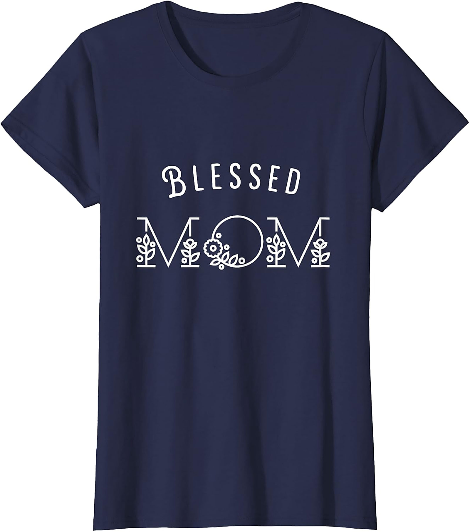 Blessed Mom Floral Graphic Tee Soft Cotton Unisex T-Shirt