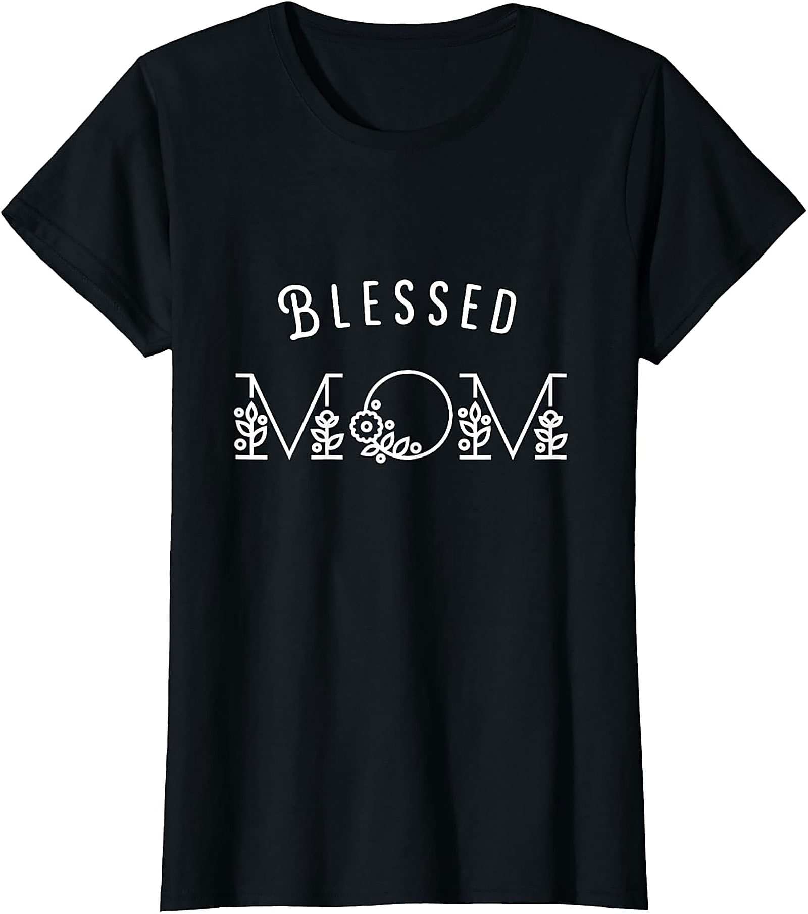 Blessed Mom Floral Graphic Tee Soft Cotton Unisex T-Shirt