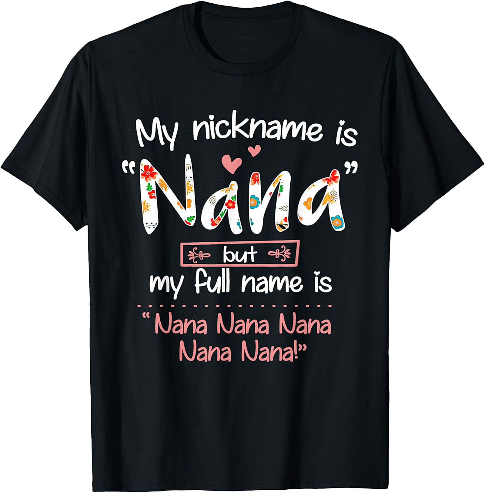 My Nickname Is Nana Funny T-Shirt | Soft Cotton Gift Tee