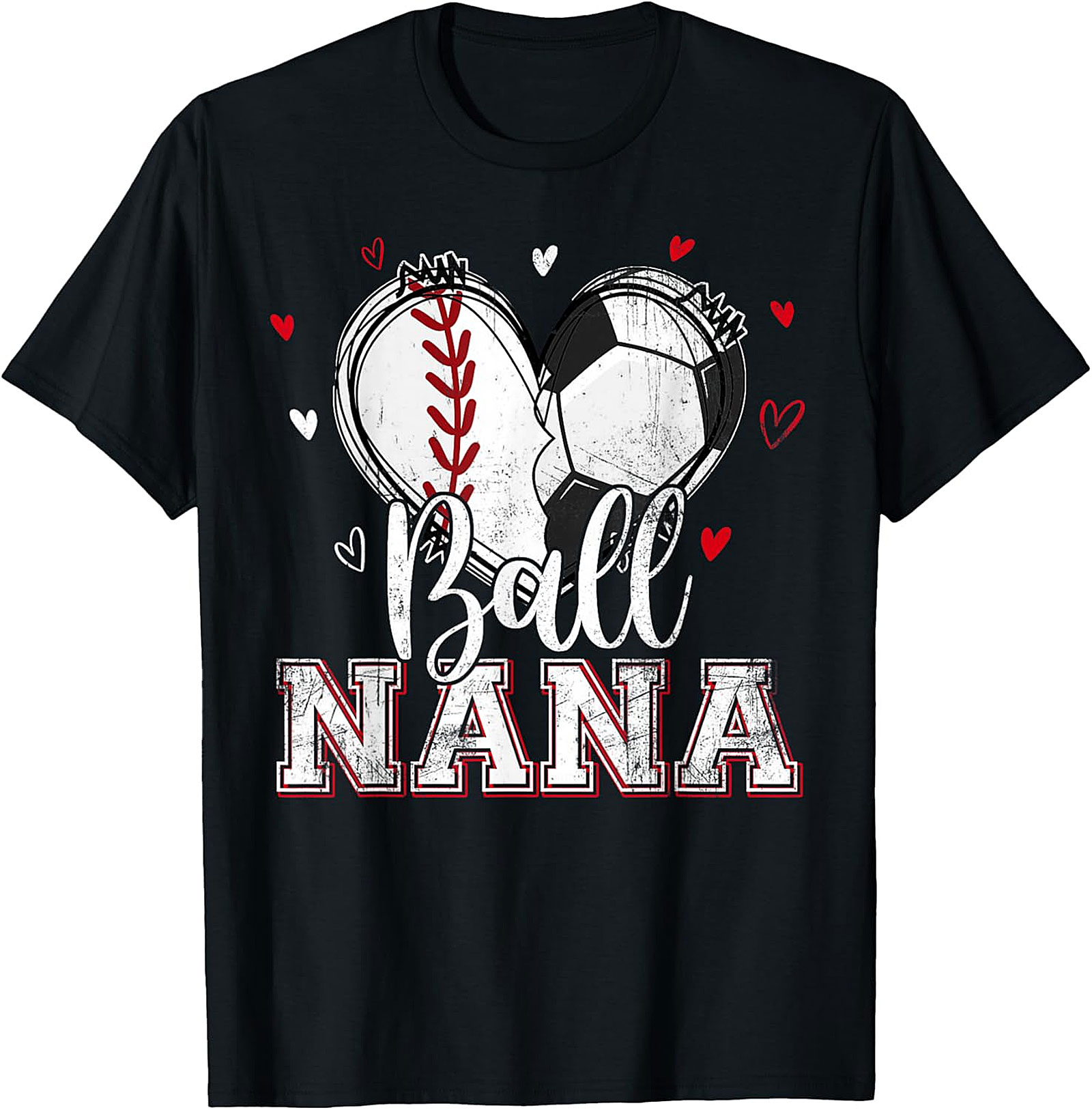 Ball Nana T-Shirt | Baseball & Soccer Grandma Graphic Tee