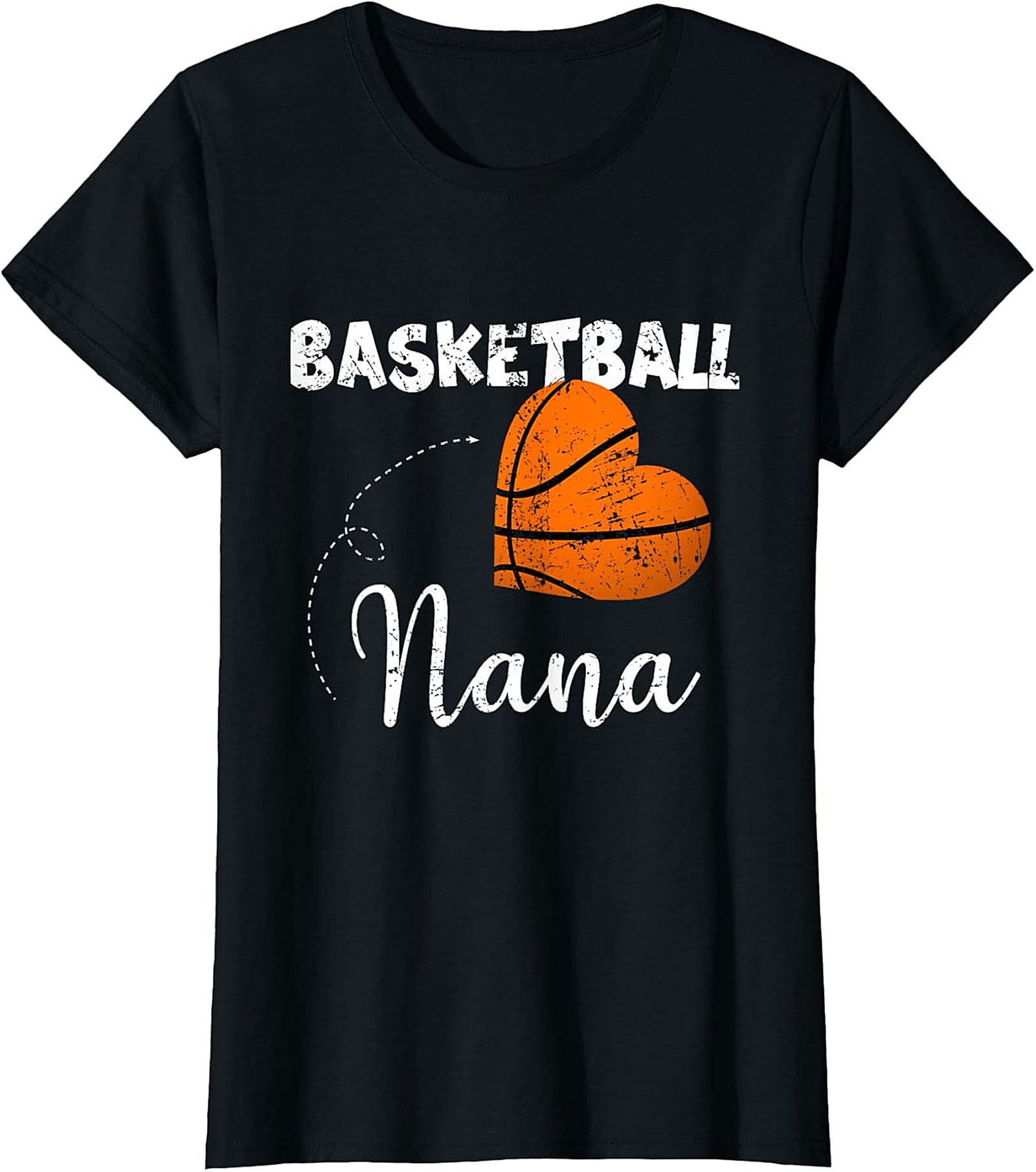 Basketball Nana T-shirt | Heart Graphic Sports Grandma Tee