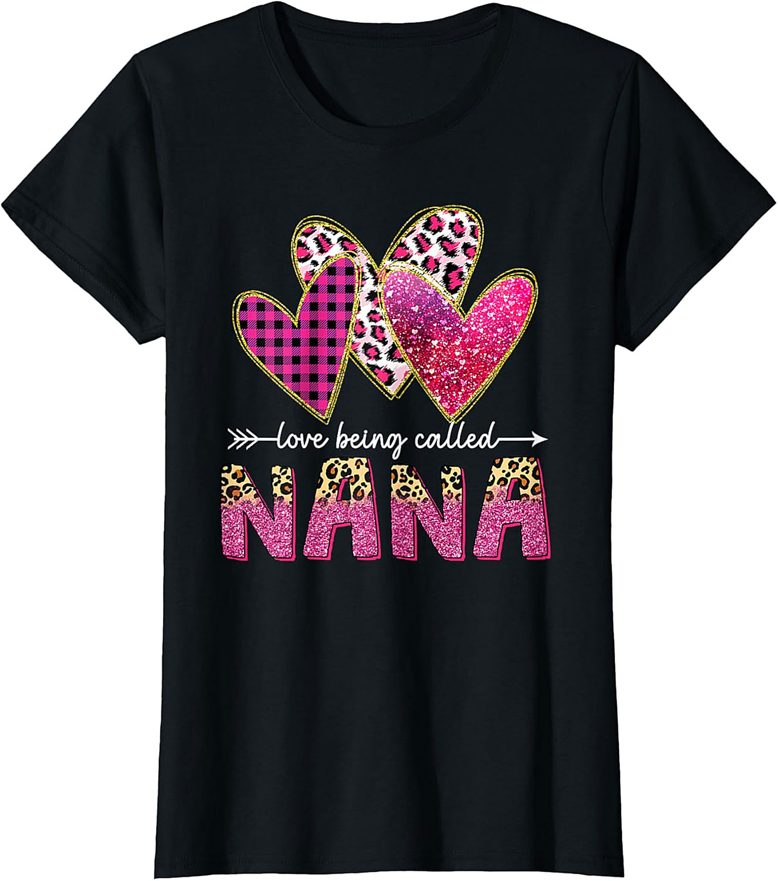 Love Being Called Nana Leopard Heart Tee | Soft Cotton Gift