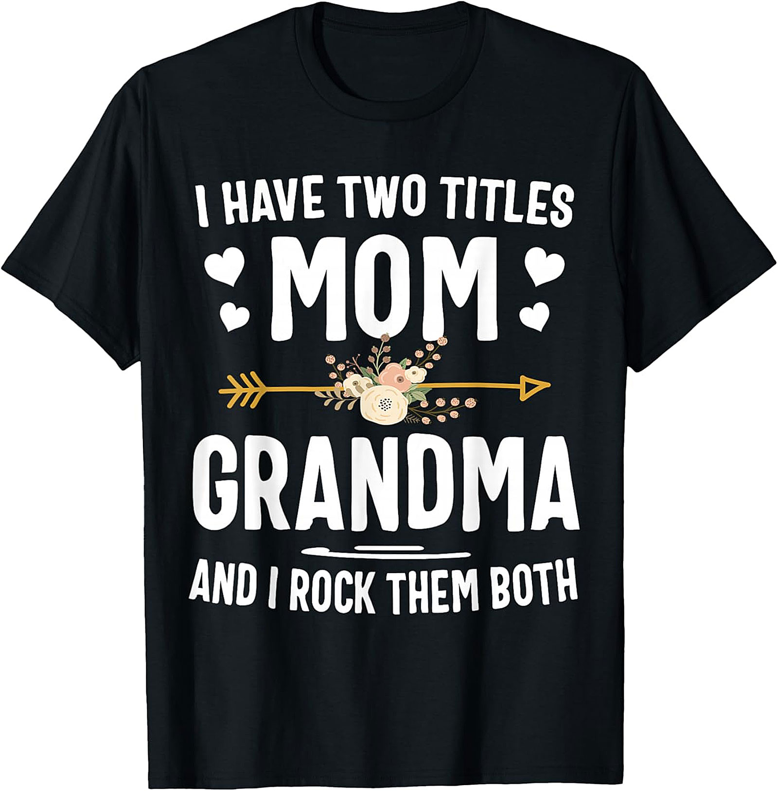Mom Grandma T-shirt  Rock Them Both Graphic Tee