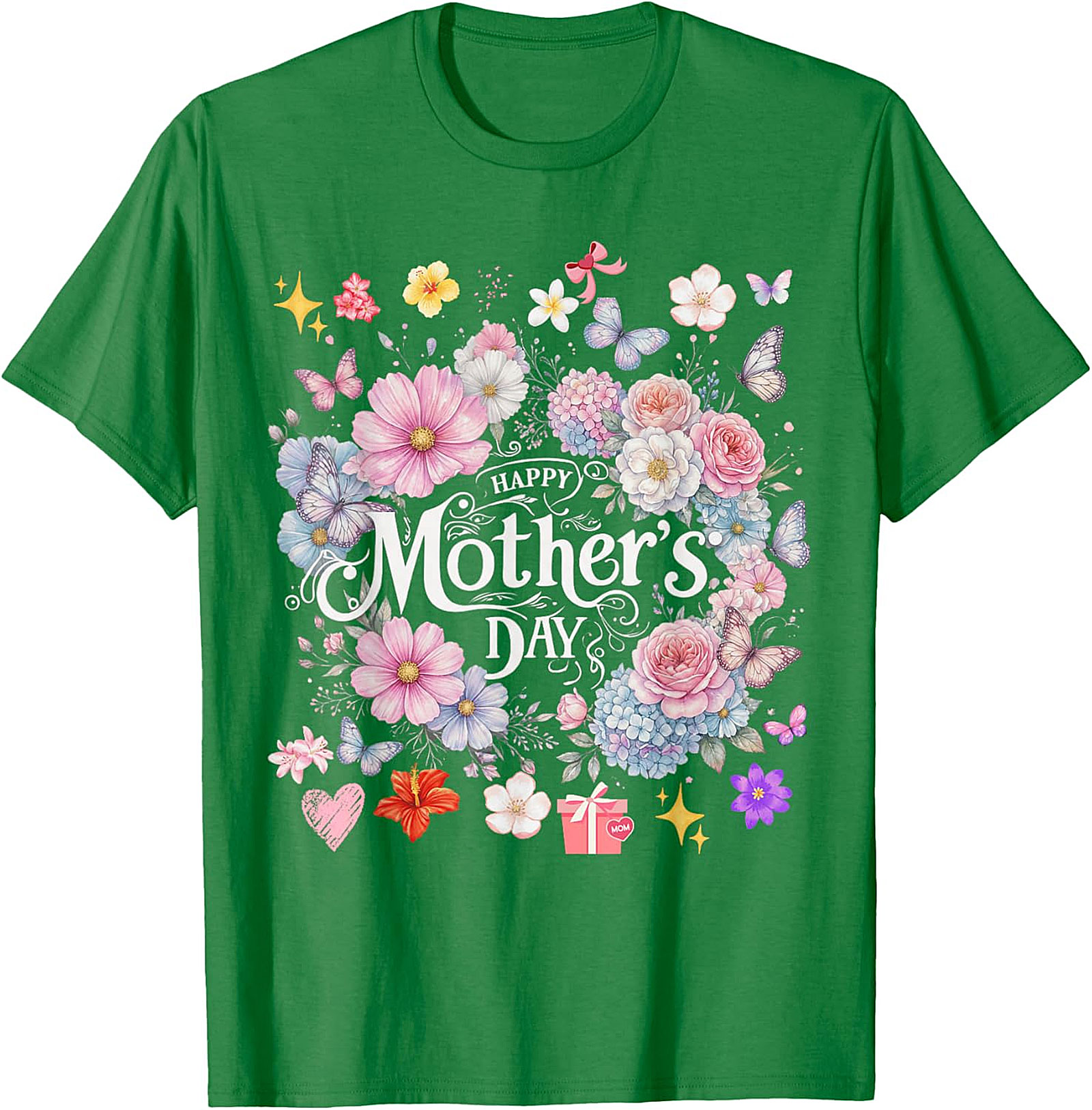 Happy Mother's Day Floral T-Shirt Soft Cotton Graphic Tee