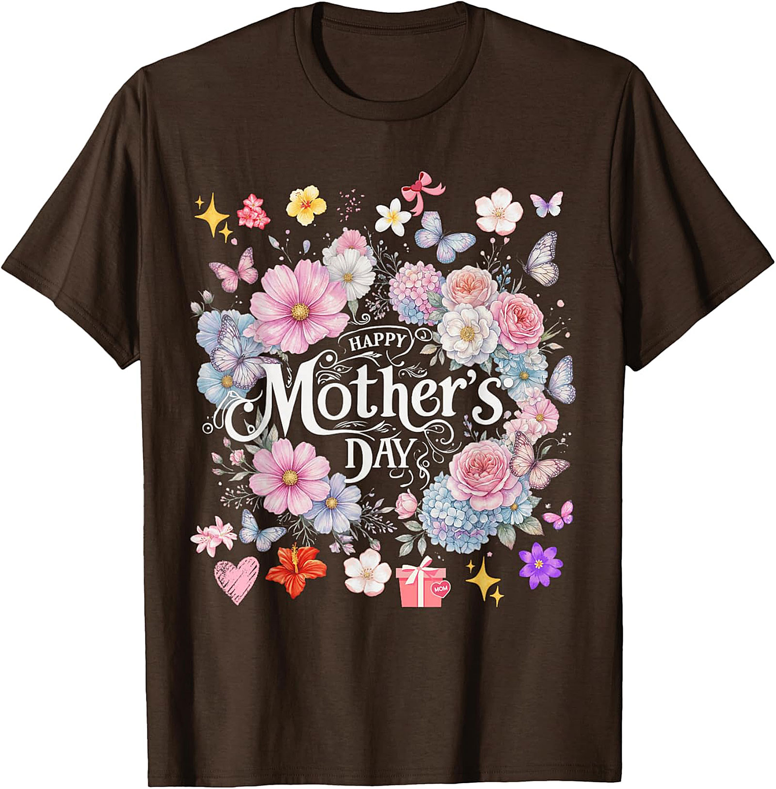 Happy Mother's Day Floral T-Shirt Soft Cotton Graphic Tee