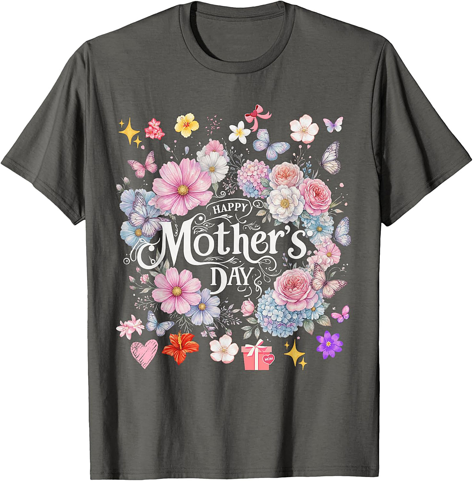 Happy Mother's Day Floral T-Shirt Soft Cotton Graphic Tee