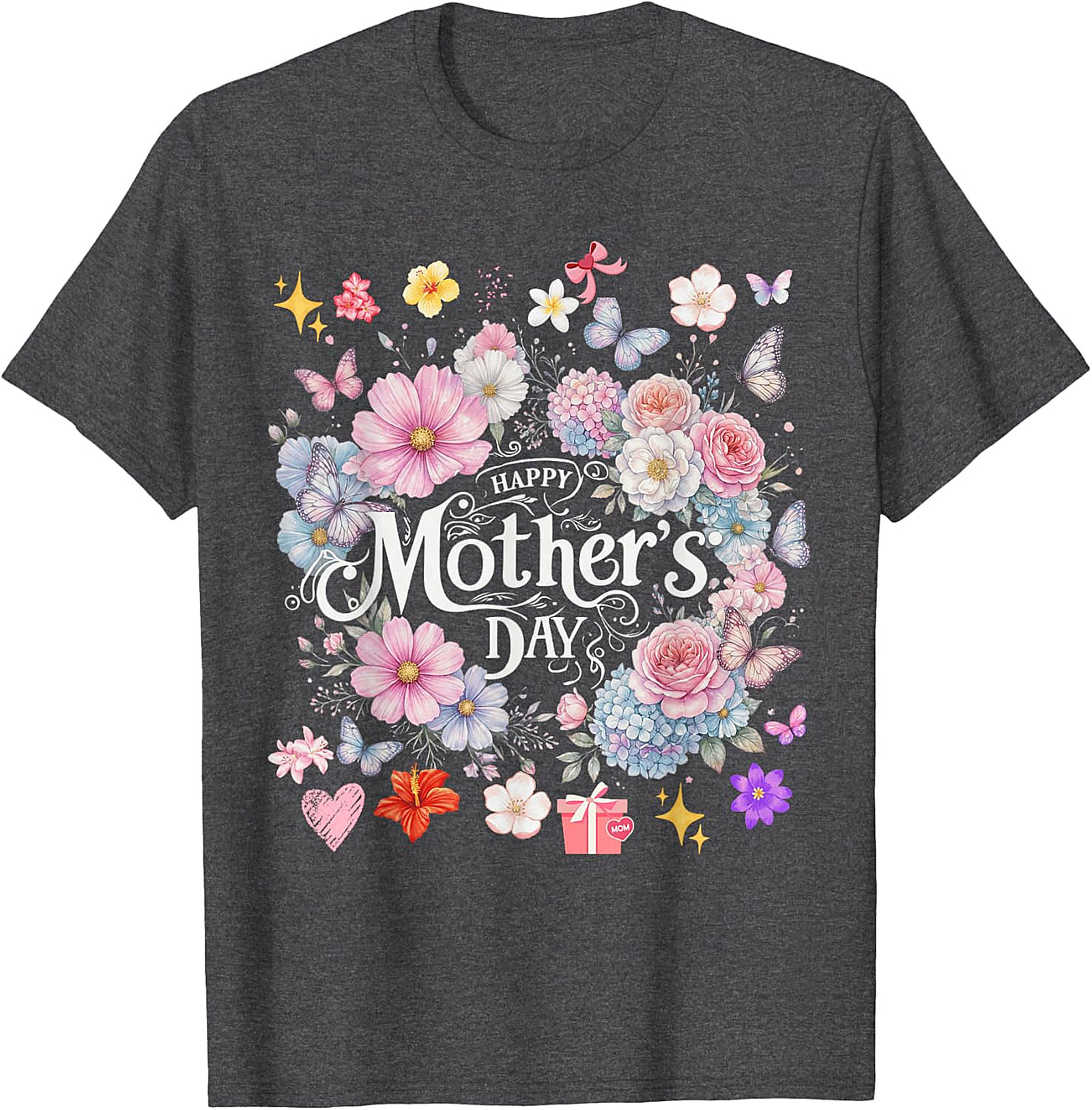 Happy Mother's Day Floral T-Shirt Soft Cotton Graphic Tee