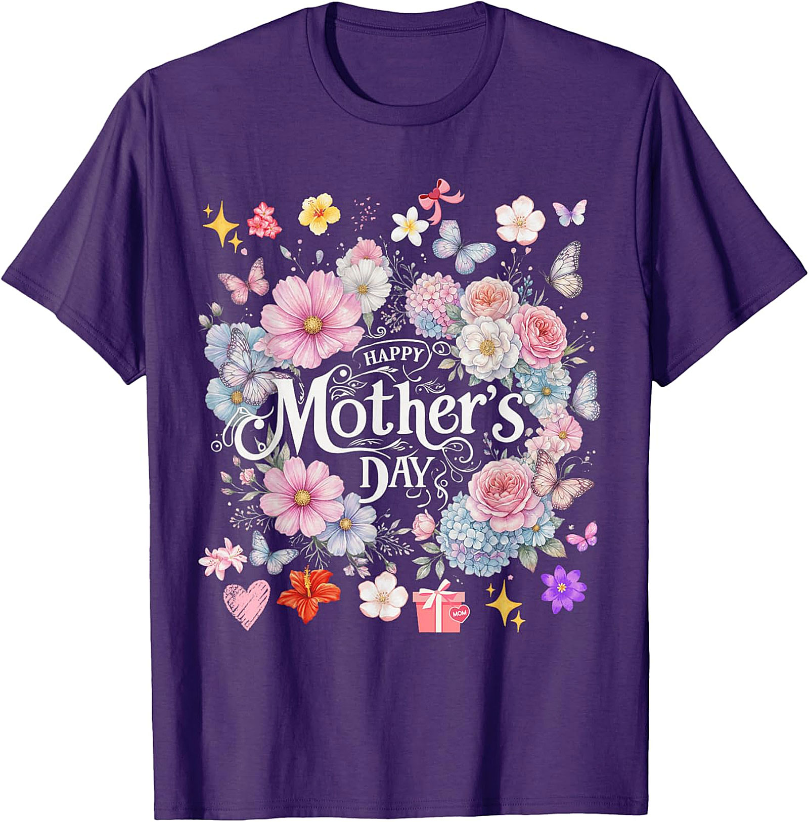 Happy Mother's Day Floral T-Shirt Soft Cotton Graphic Tee