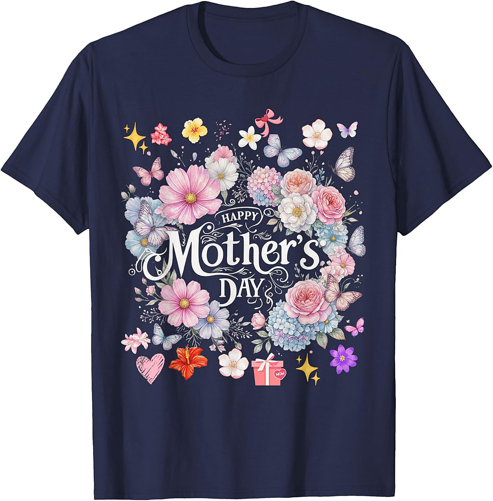 Happy Mother's Day Floral T-Shirt Soft Cotton Graphic Tee