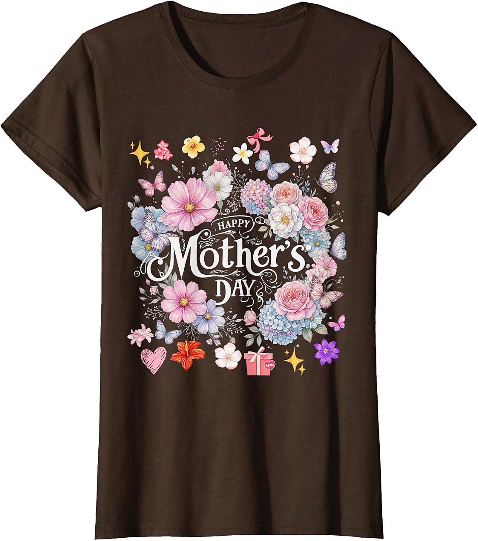 Happy Mother's Day Floral T-Shirt Soft Cotton Graphic Tee