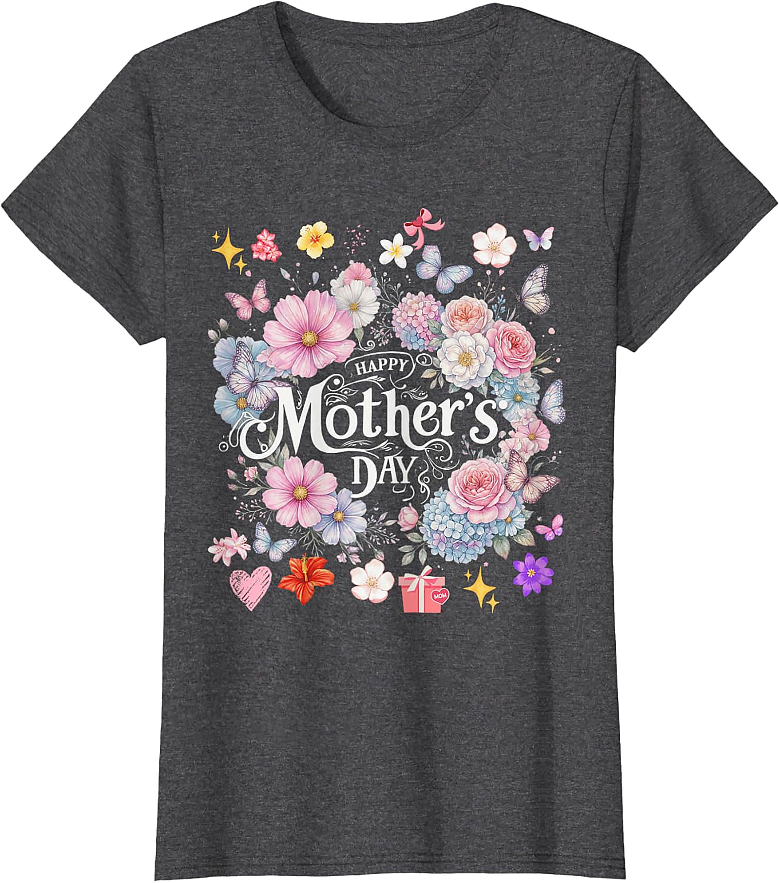 Happy Mother's Day Floral T-Shirt Soft Cotton Graphic Tee