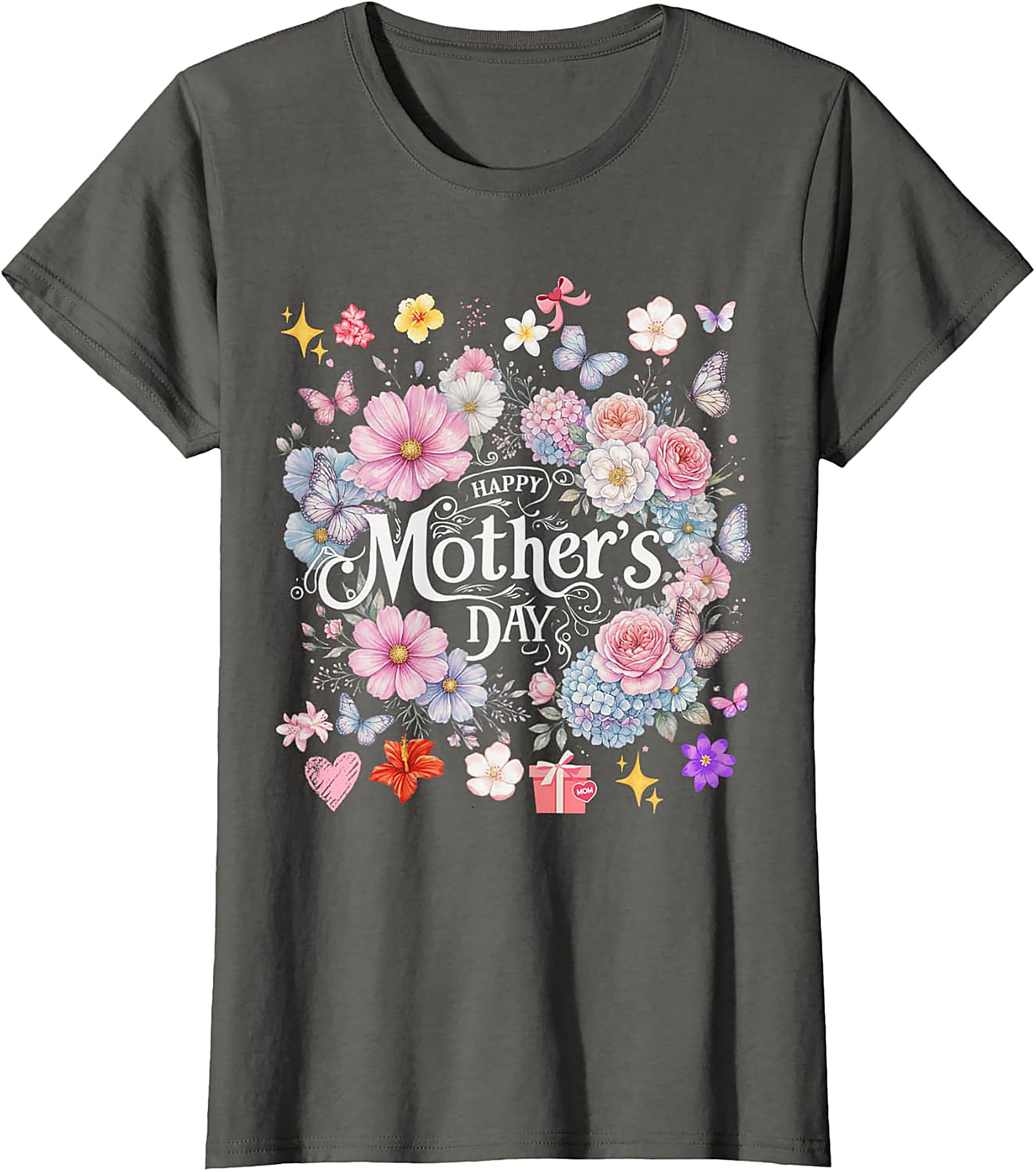 Happy Mother's Day Floral T-Shirt Soft Cotton Graphic Tee