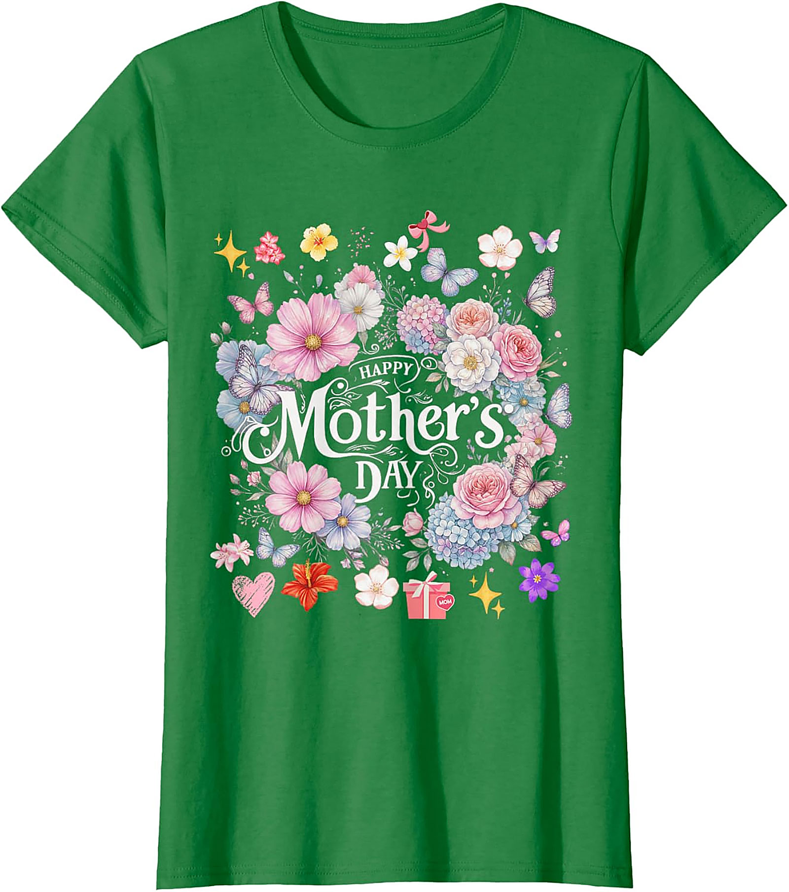 Happy Mother's Day Floral T-Shirt Soft Cotton Graphic Tee