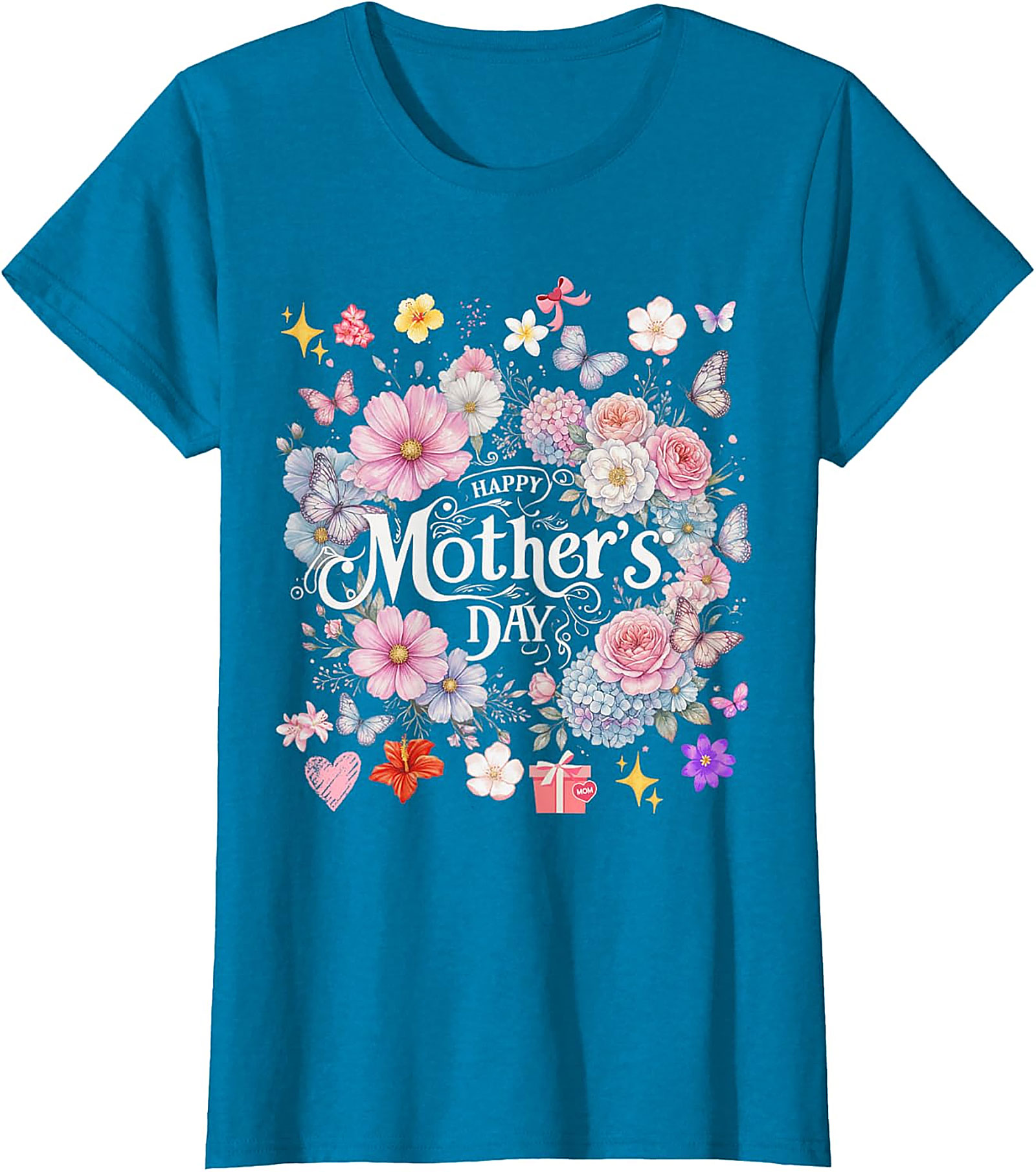 Happy Mother's Day Floral T-Shirt Soft Cotton Graphic Tee