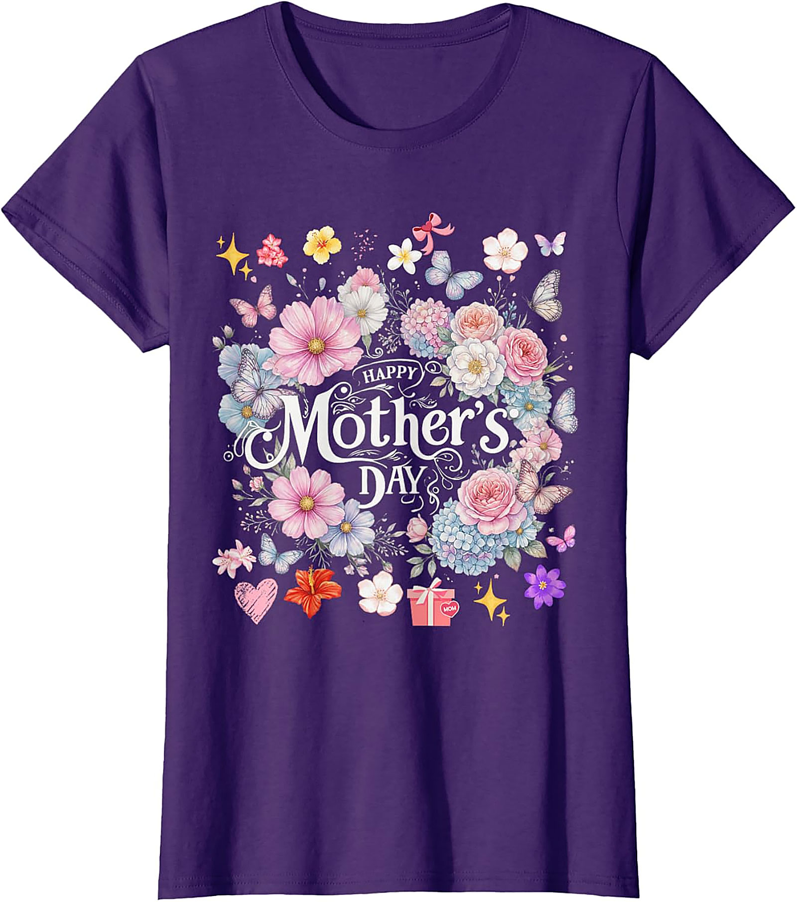 Happy Mother's Day Floral T-Shirt Soft Cotton Graphic Tee