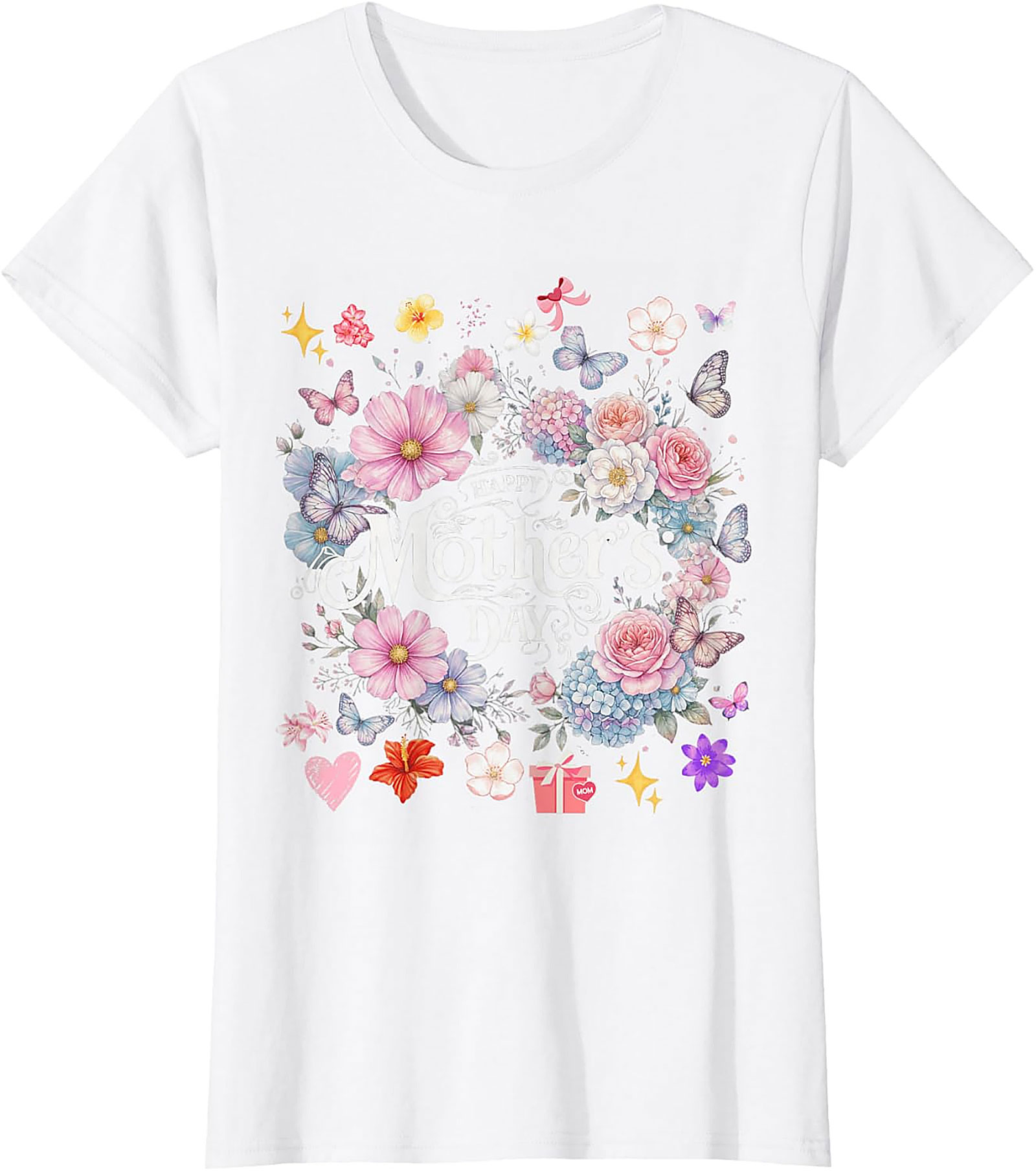 Happy Mother's Day Floral T-Shirt Soft Cotton Graphic Tee