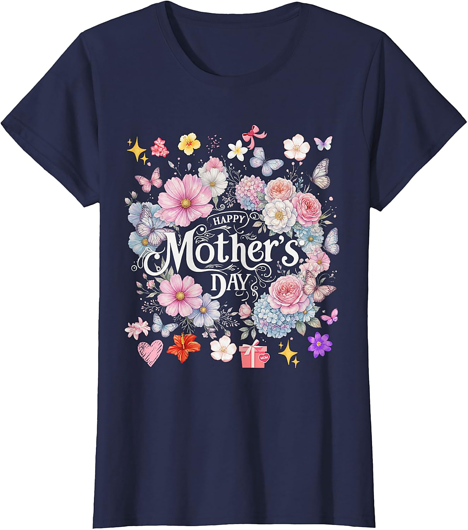 Happy Mother's Day Floral T-Shirt Soft Cotton Graphic Tee