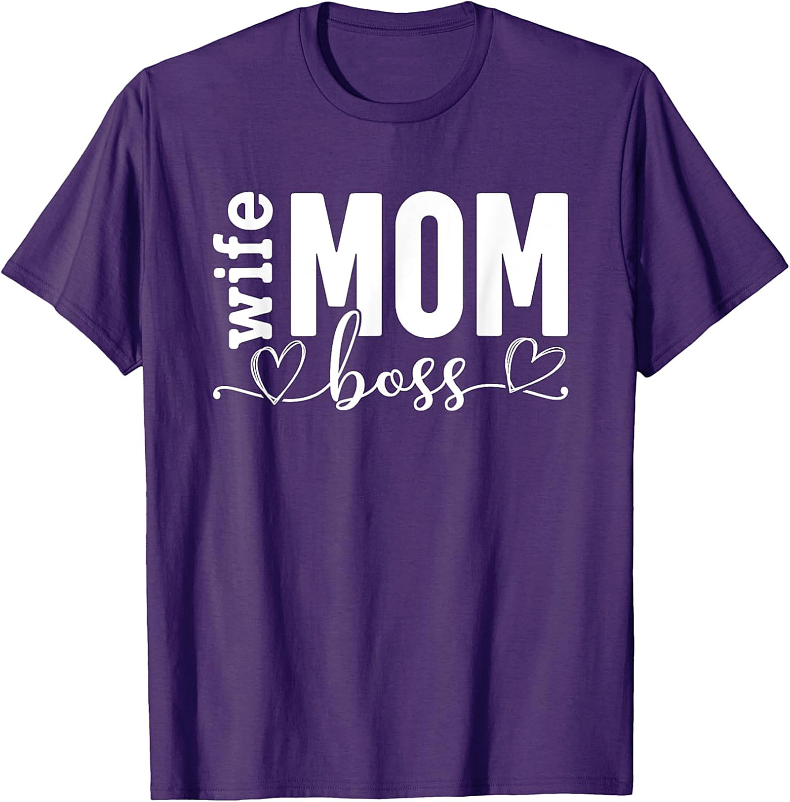 Wife Mom Boss T-Shirt | Soft Cotton Graphic Tee for Moms