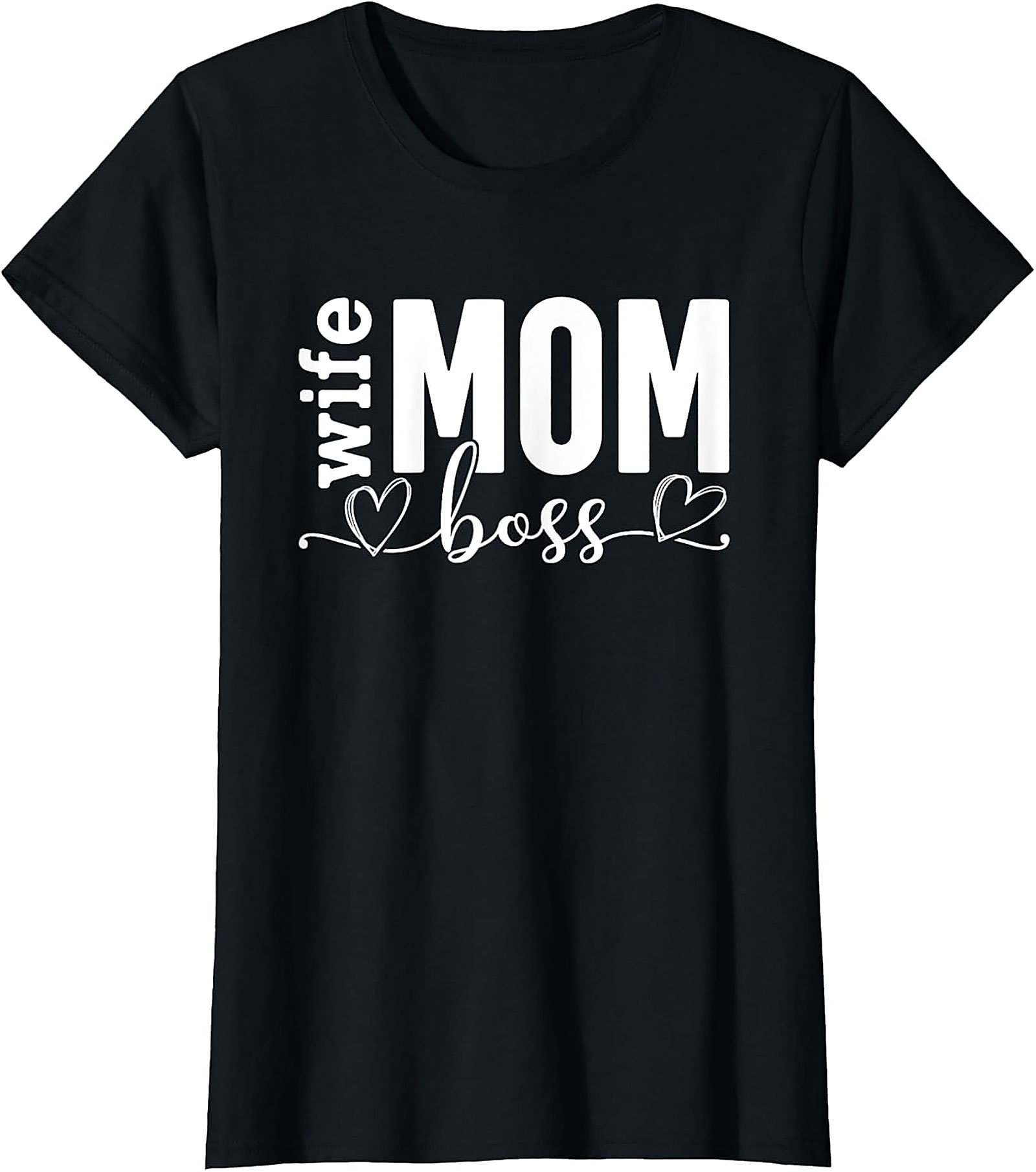 Wife Mom Boss T-Shirt | Soft Cotton Graphic Tee for Moms