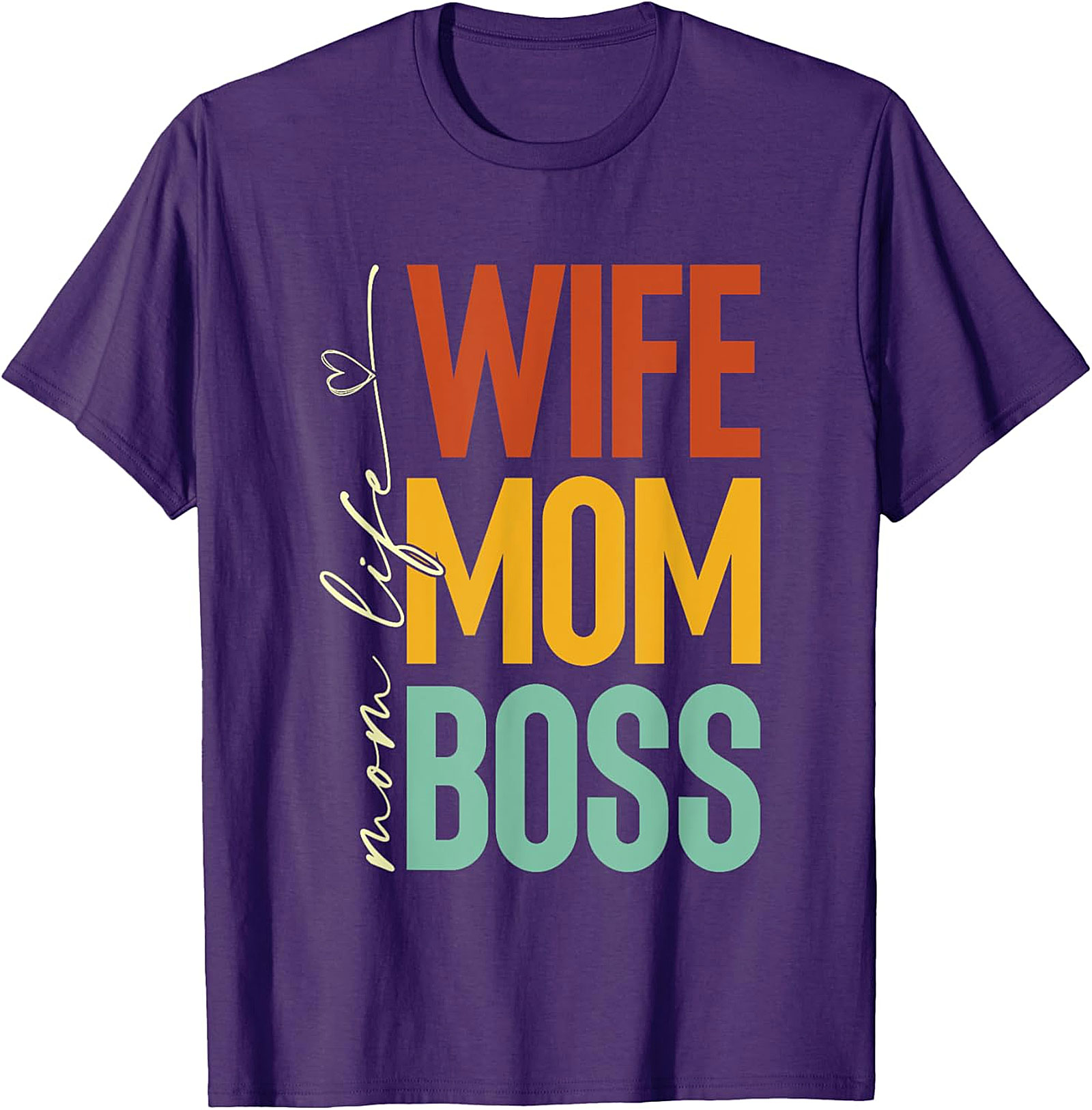 Wife Mom Boss T-Shirt | Retro Mom Life Graphic Tee