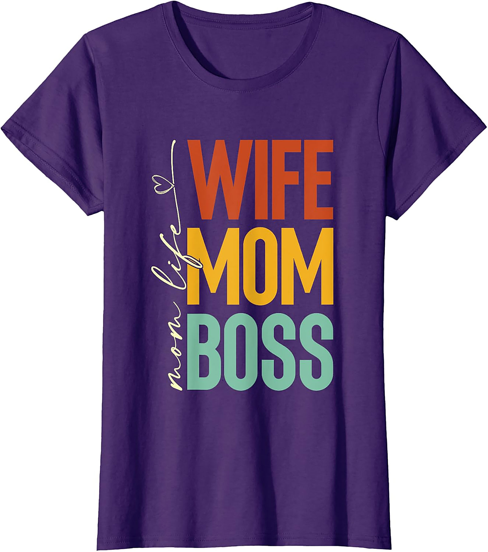 Wife Mom Boss T-Shirt | Retro Mom Life Graphic Tee
