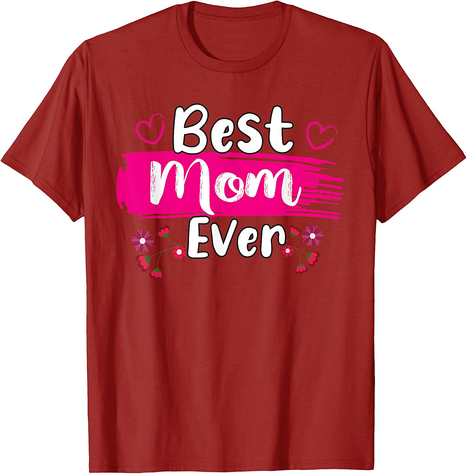 Best Mom Ever T-Shirt Floral Graphic Tee Mother's Day Gift