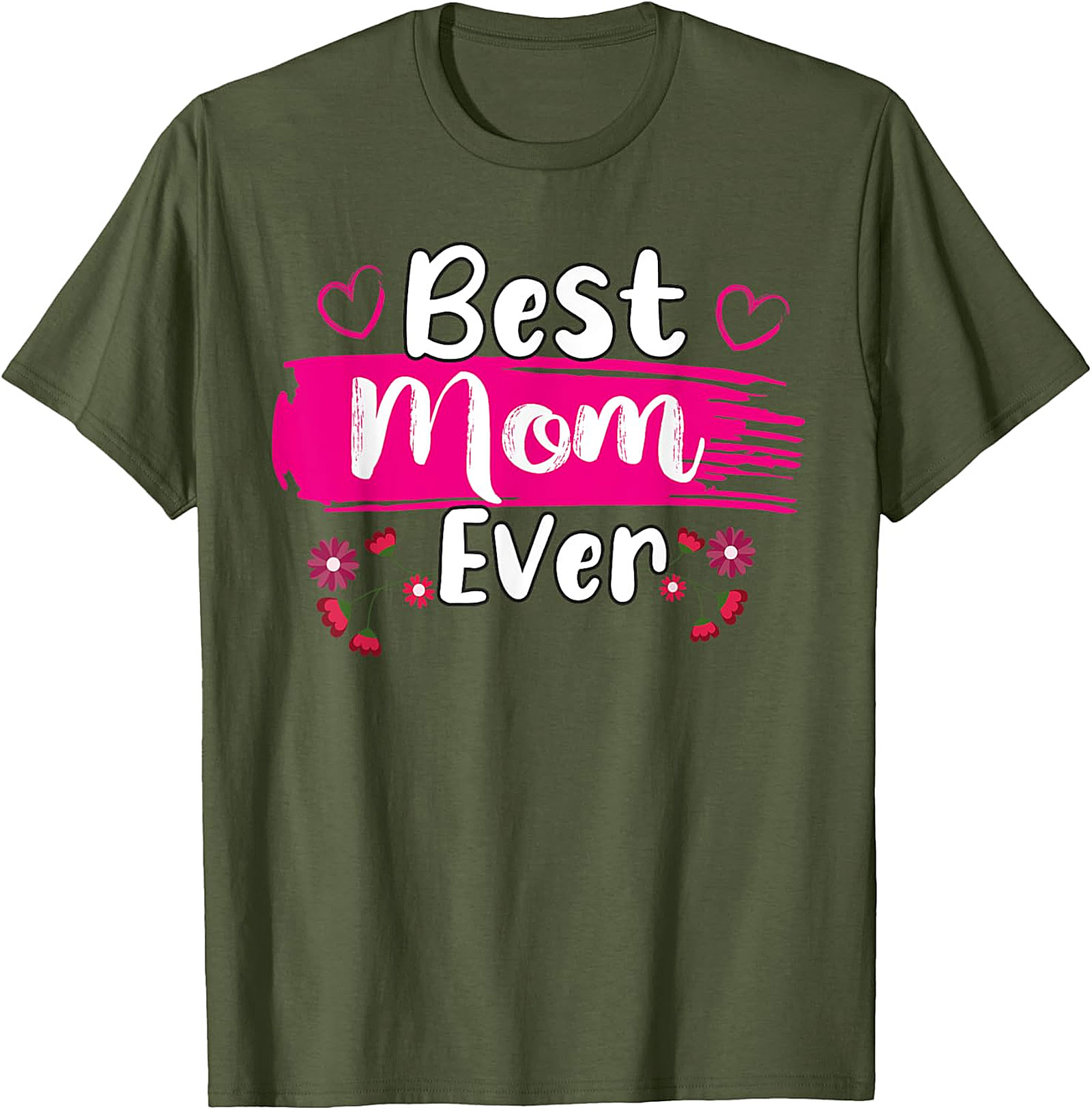 Best Mom Ever T-Shirt Floral Graphic Tee Mother's Day Gift