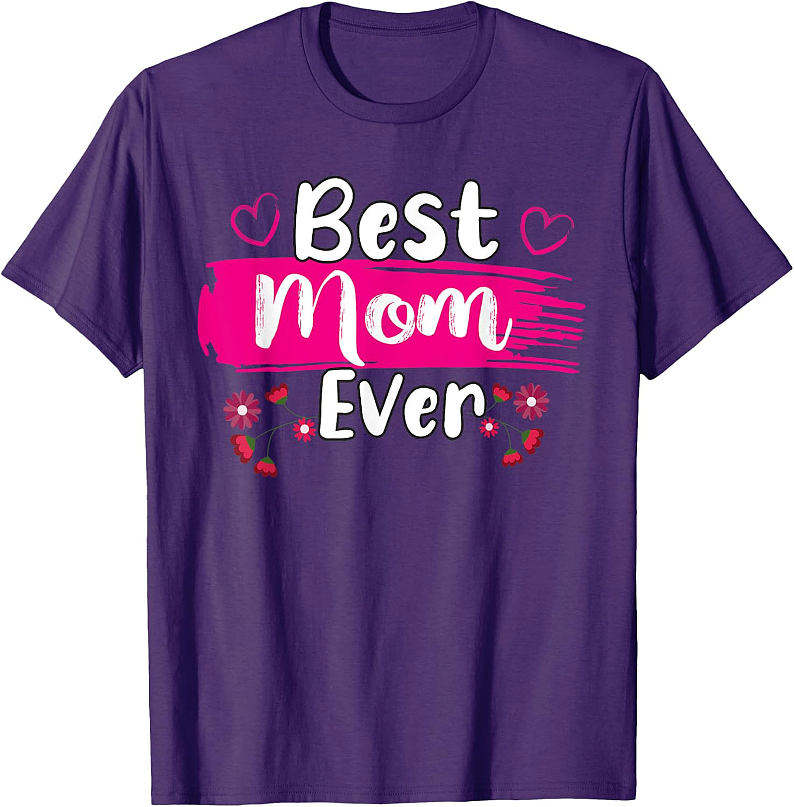 Best Mom Ever T-Shirt Floral Graphic Tee Mother's Day Gift