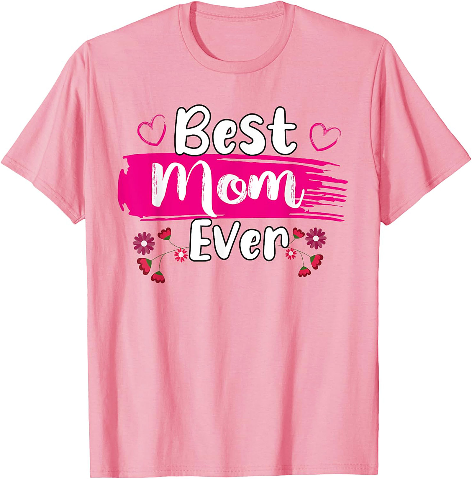 Best Mom Ever T-Shirt Floral Graphic Tee Mother's Day Gift