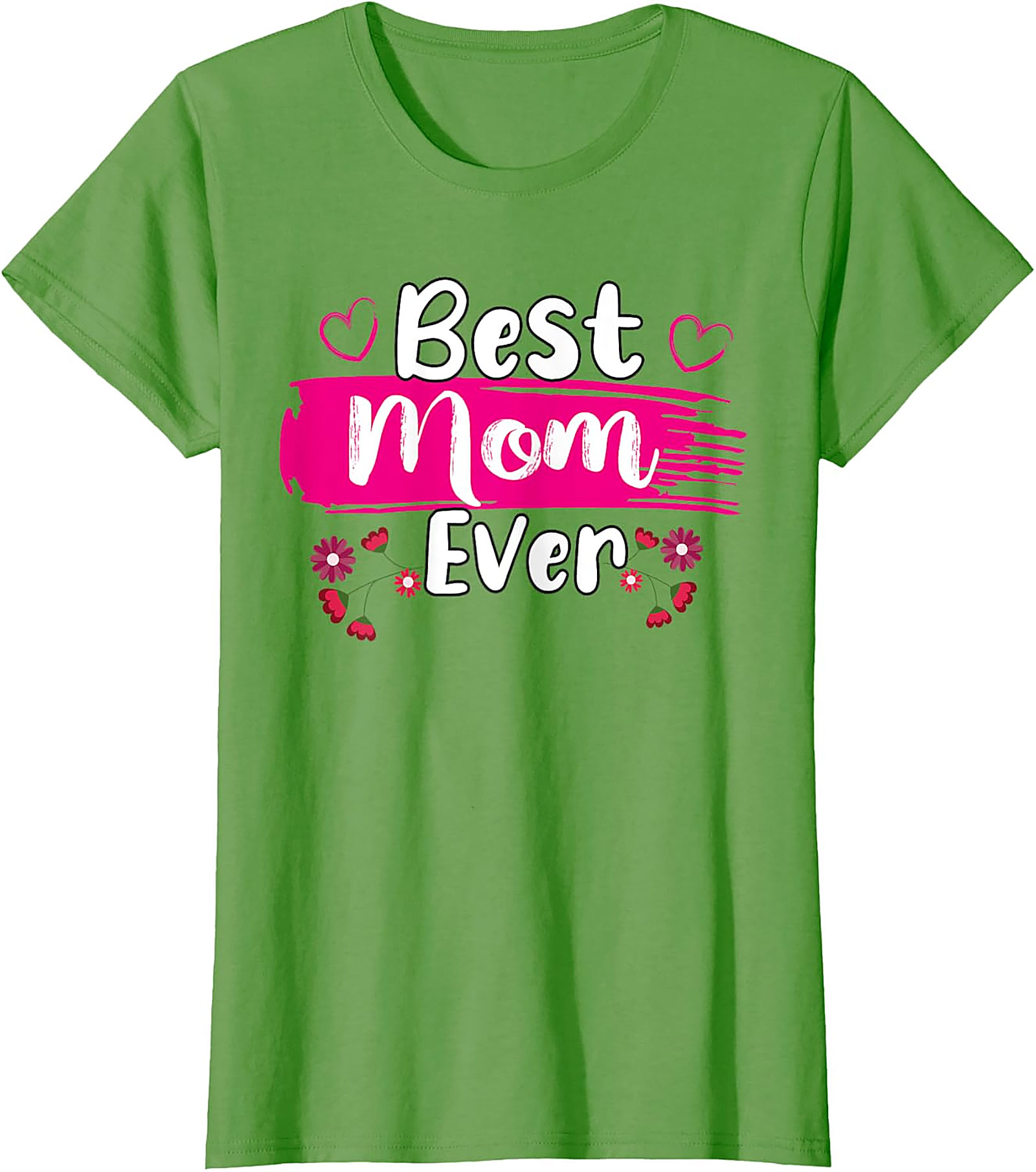 Best Mom Ever T-Shirt Floral Graphic Tee Mother's Day Gift