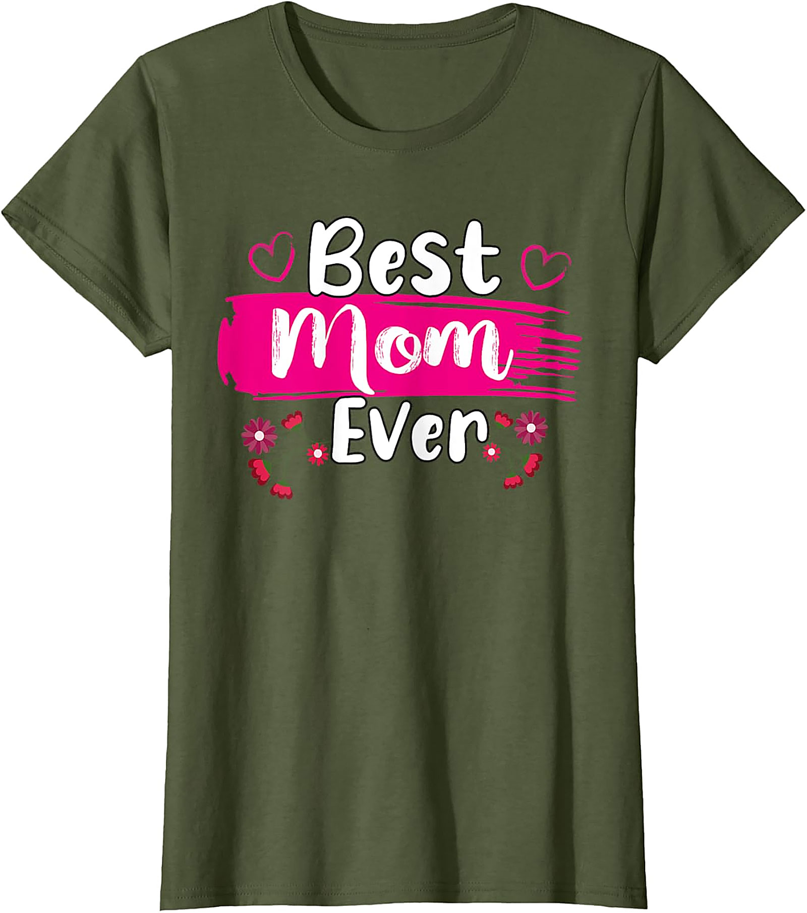Best Mom Ever T-Shirt Floral Graphic Tee Mother's Day Gift