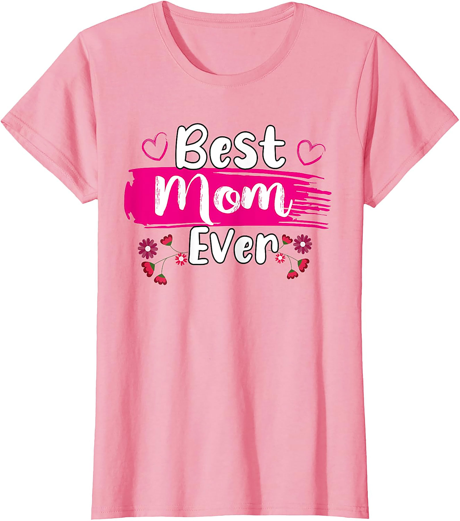 Best Mom Ever T-Shirt Floral Graphic Tee Mother's Day Gift