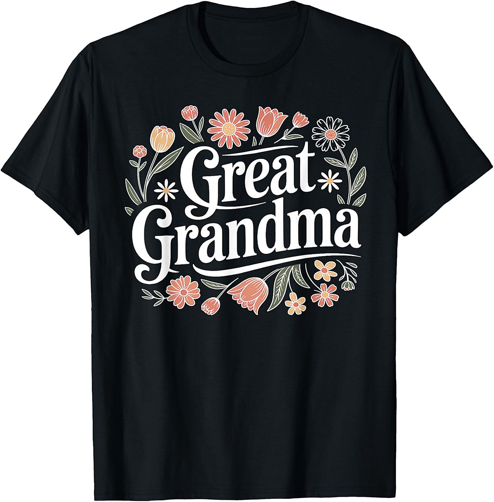 Great Grandma Floral T-shirt | Retro Gift for Great Grandma