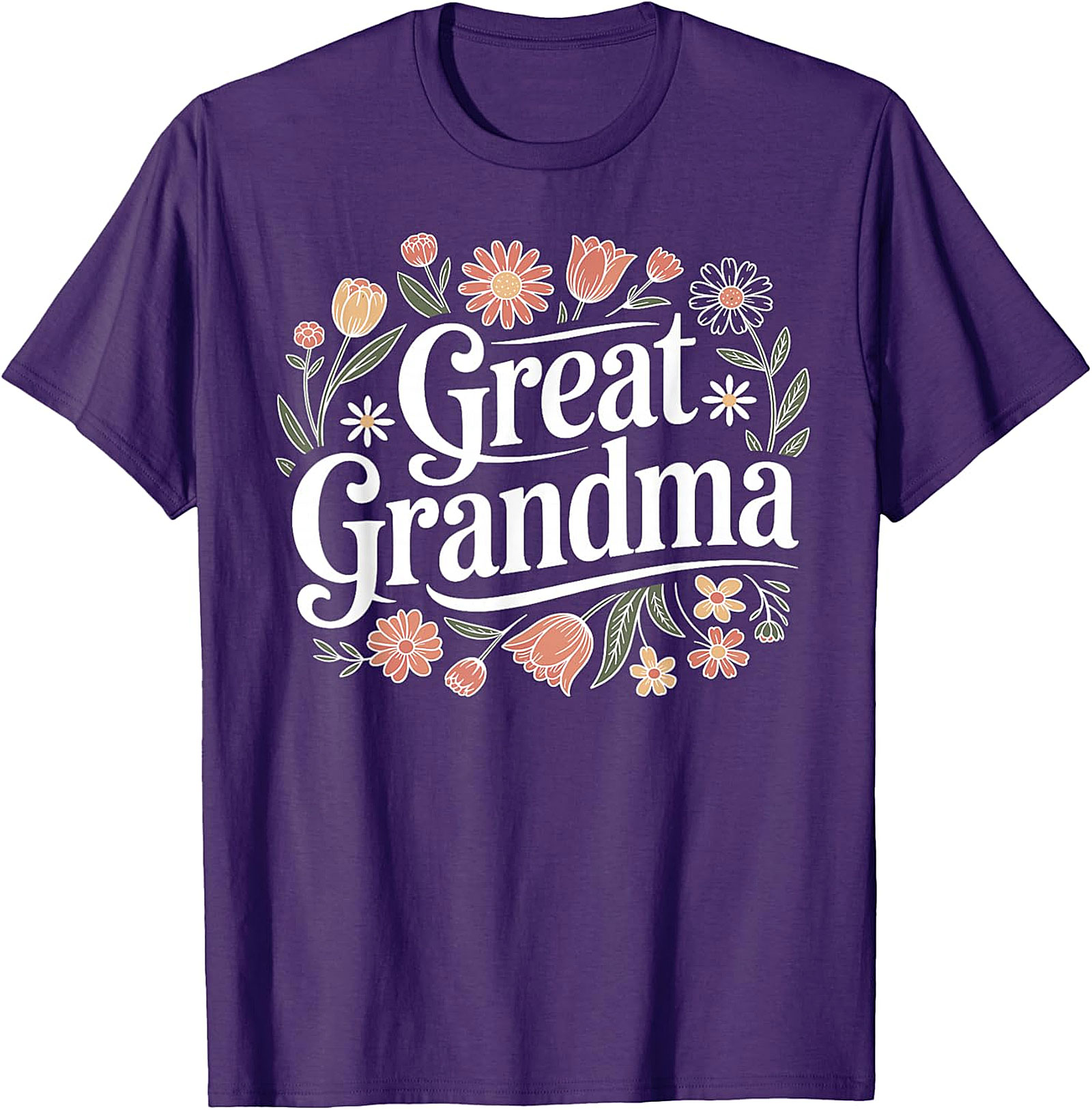 Great Grandma Floral T-shirt | Retro Gift for Great Grandma