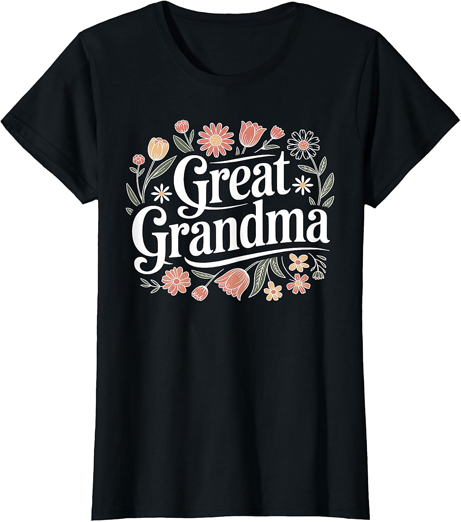 Great Grandma Floral T-shirt | Retro Gift for Great Grandma