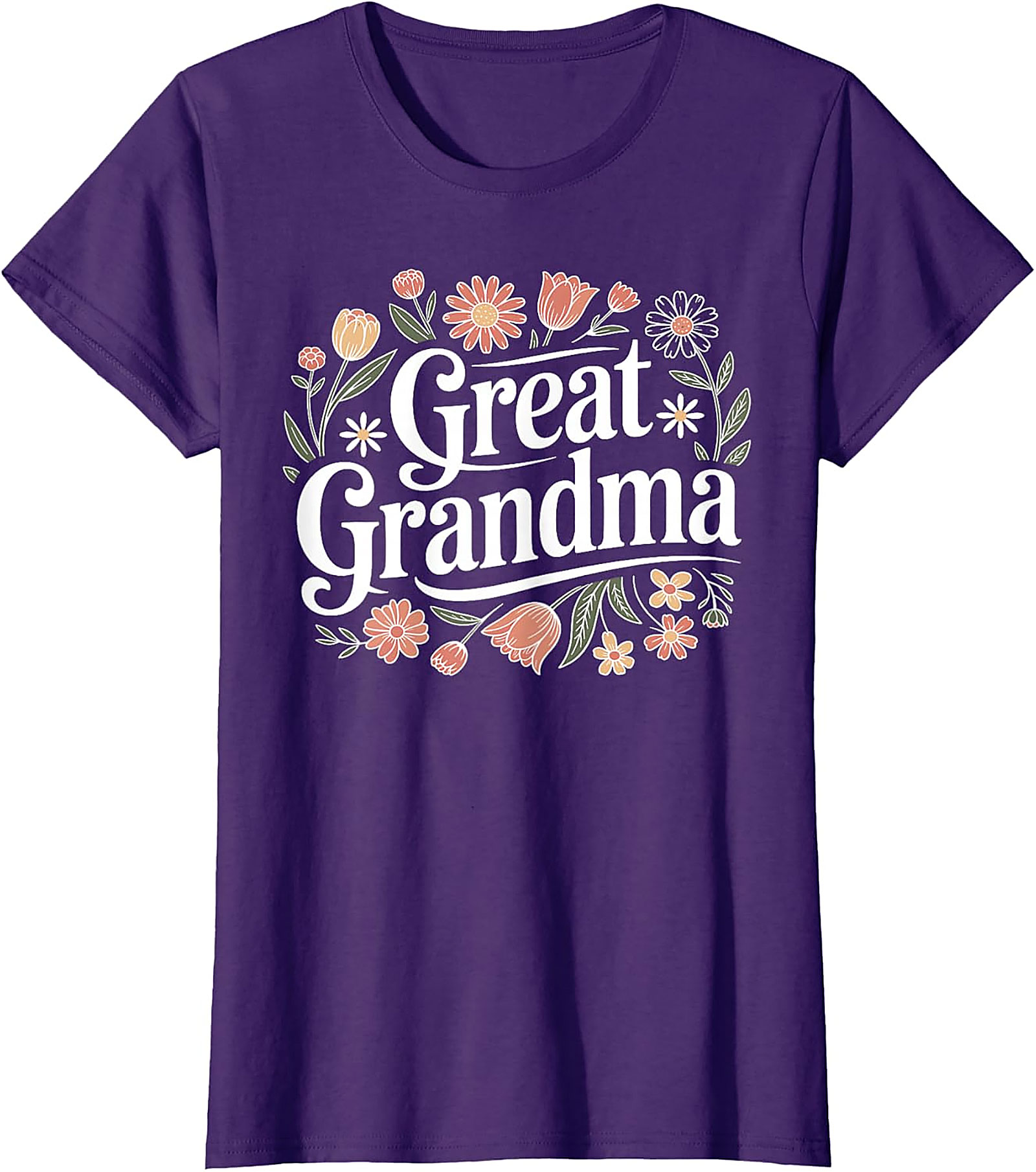 Great Grandma Floral T-shirt | Retro Gift for Great Grandma